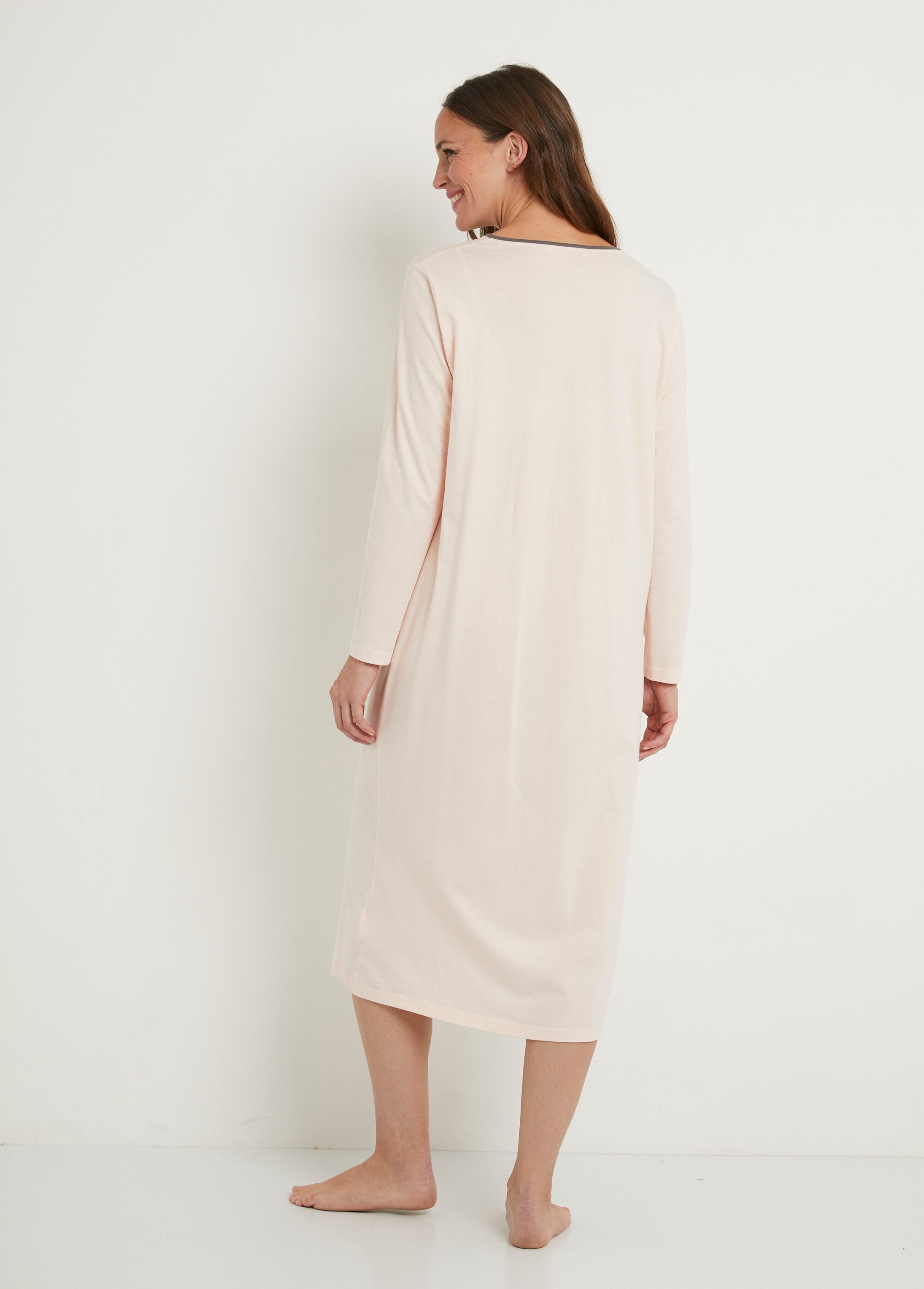 Chemise de nuit manches longues coton - lot de 2 Femme Rose SACOME DO2