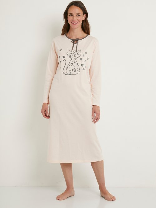 Chemise de nuit manches longues coton - lot de 2 Femme Rose SACOME FA2