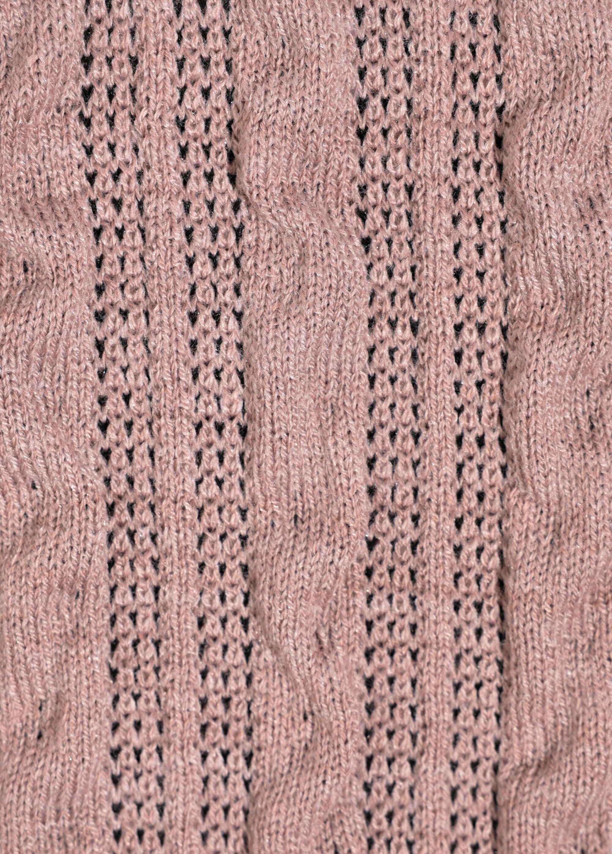 Coupon tissu jersey gaufré, torsades ROSE COT149629 DE2