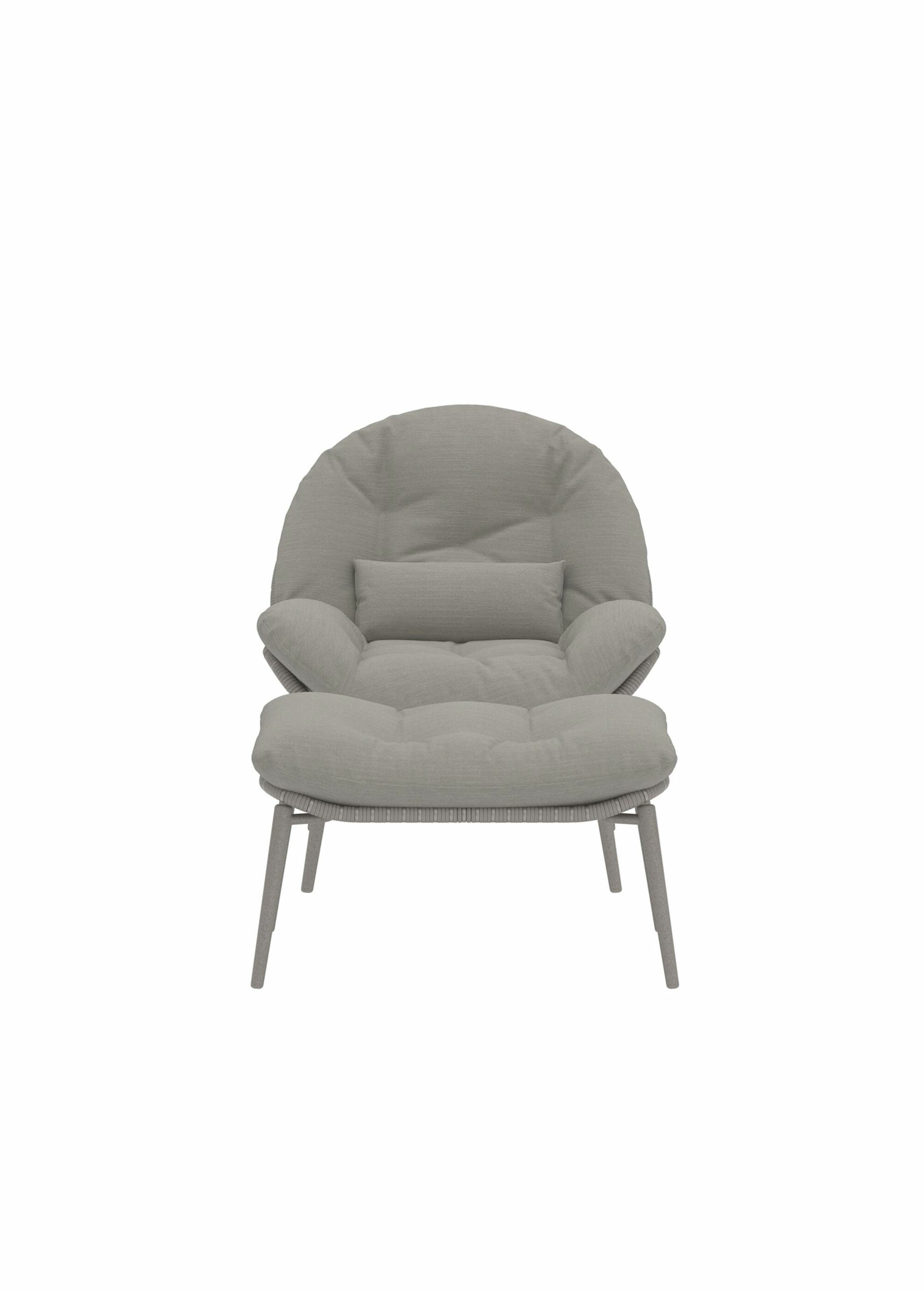 Fauteuil avec coussin + repose pieds