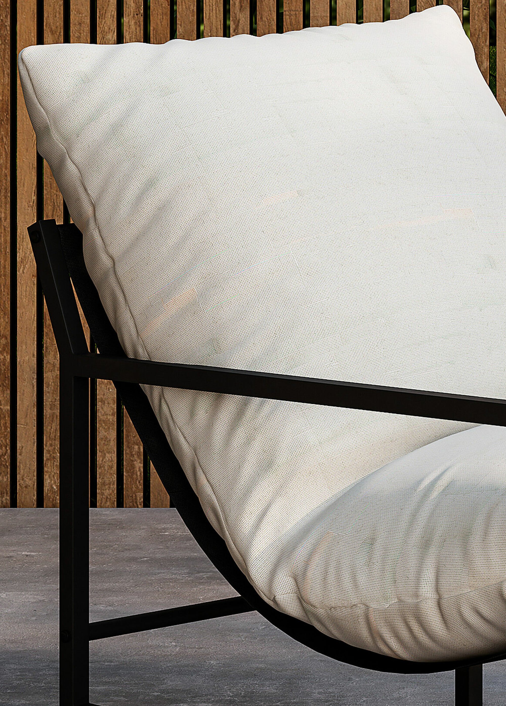 Fauteuil détente confort + Repose pieds NOIR VEN-9801-000 DE1