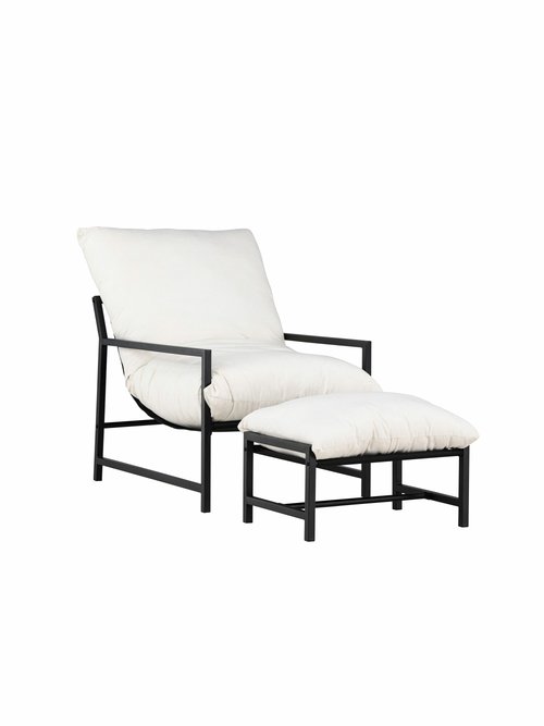 Fauteuil détente confort + Repose pieds NOIR VEN-9801-000 FA1