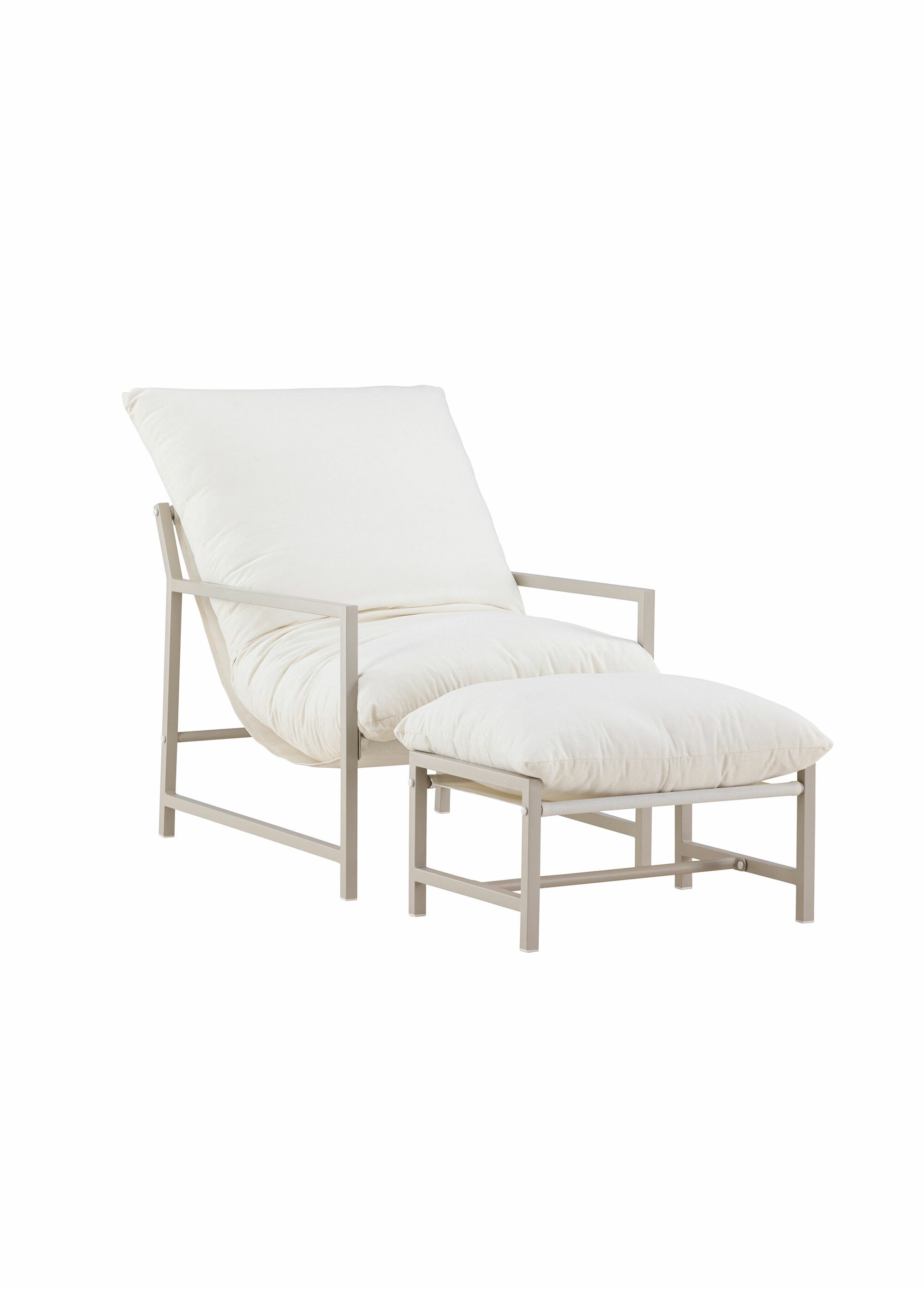 Fauteuil détente confort + Repose pieds BEIGE VEN-9801-000 FA1