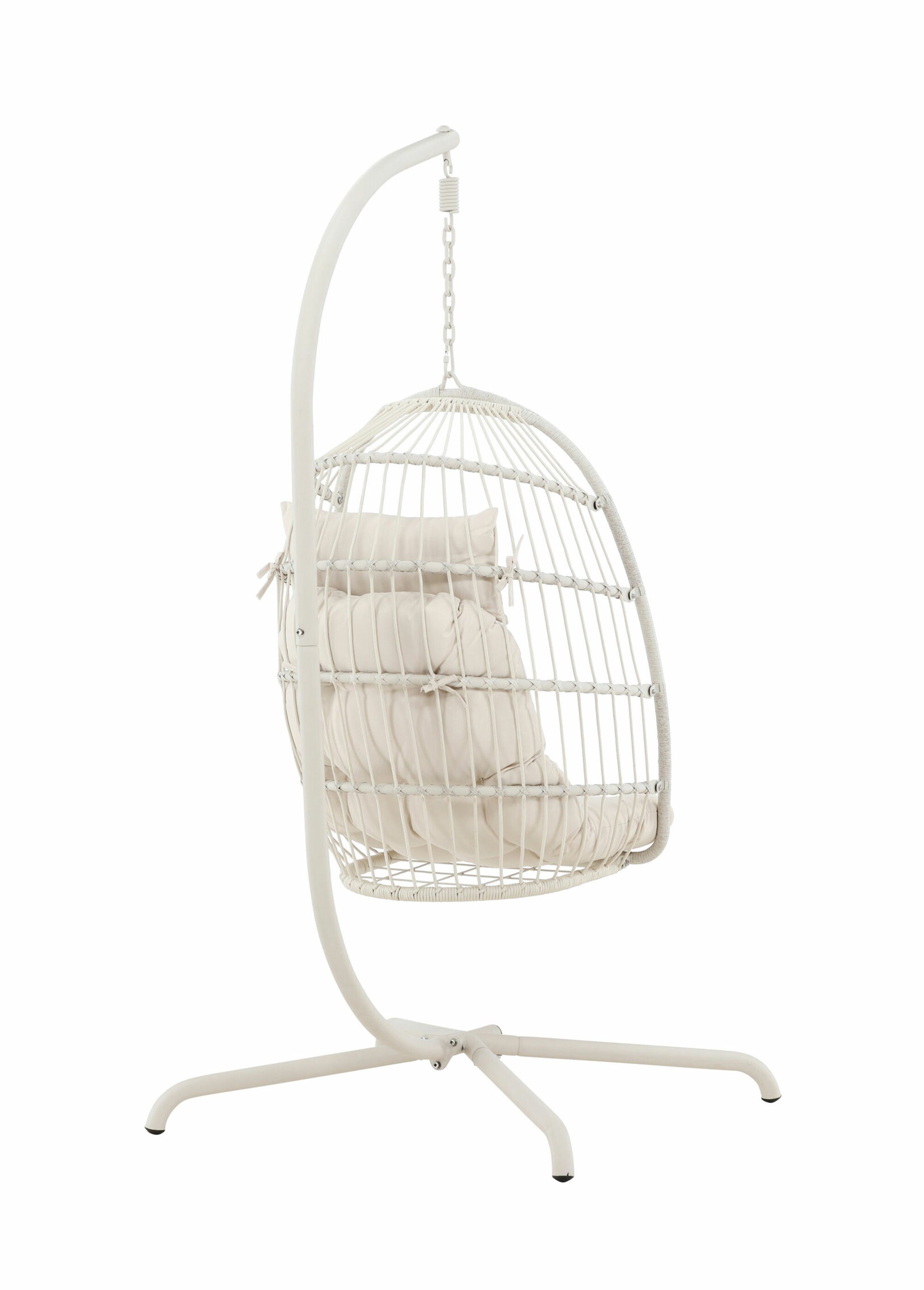 Fauteuil suspendu et coussin + Structure BEIGE VEN-9799-100 DO1