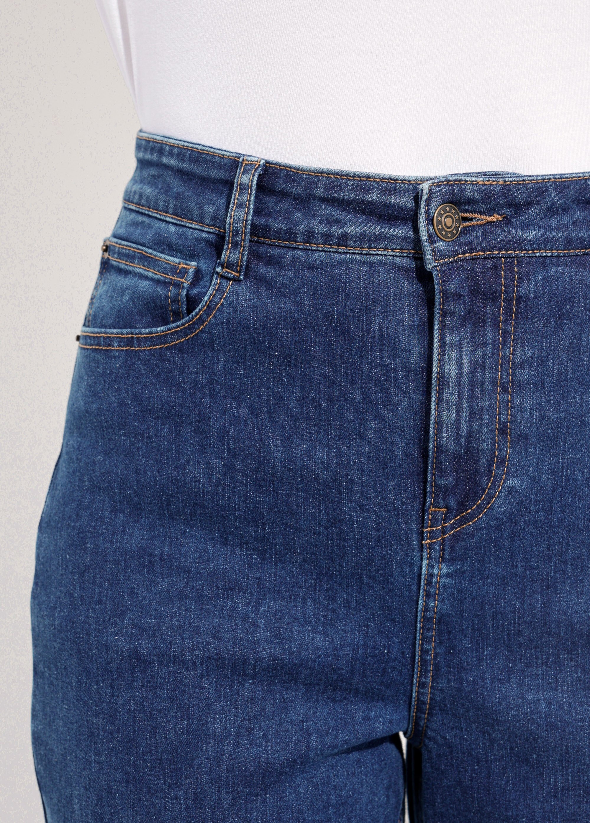 Jean taille haute coupe droite