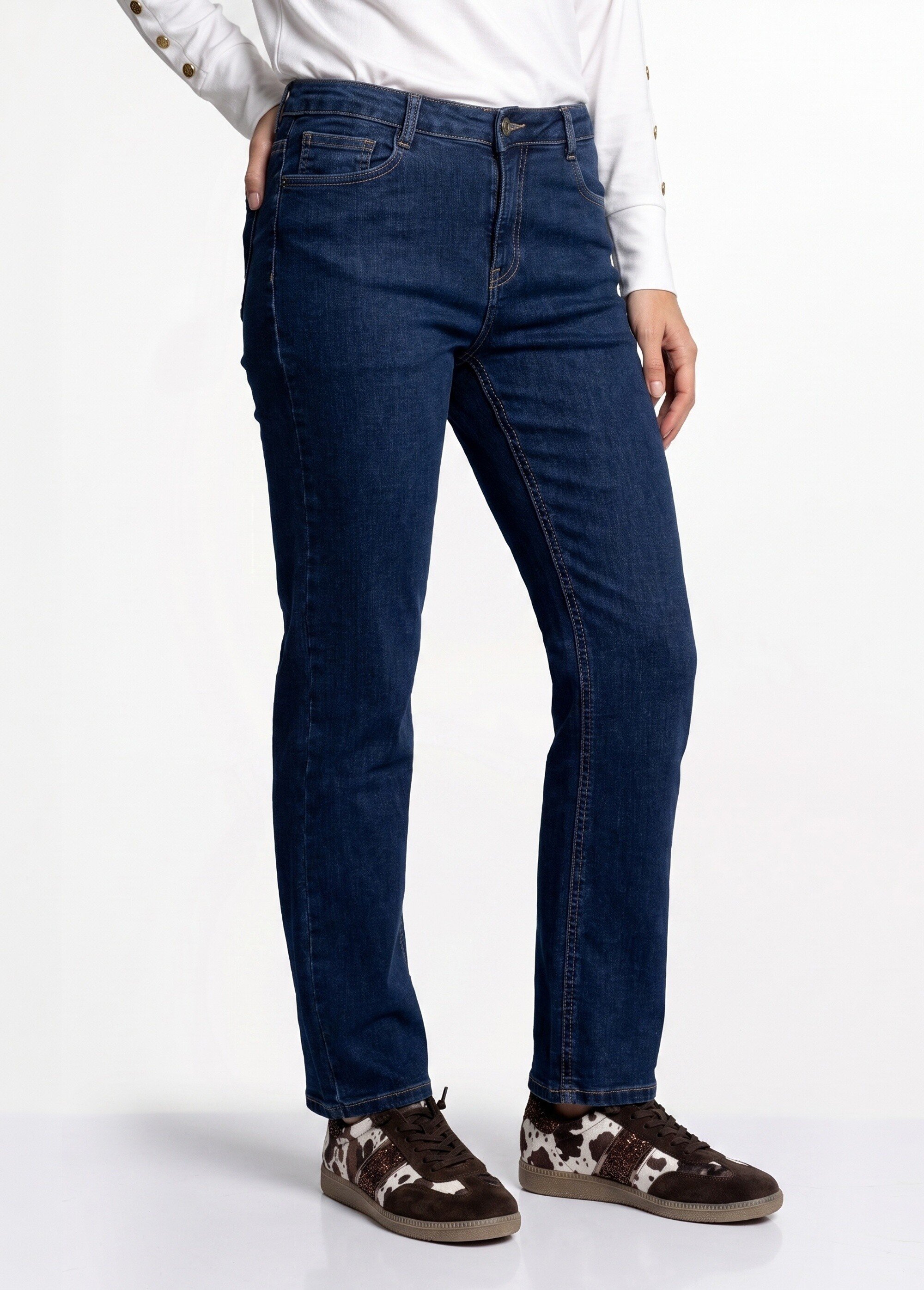 Jean taille haute coupe droite Femme STONE NIVOINE FA1
