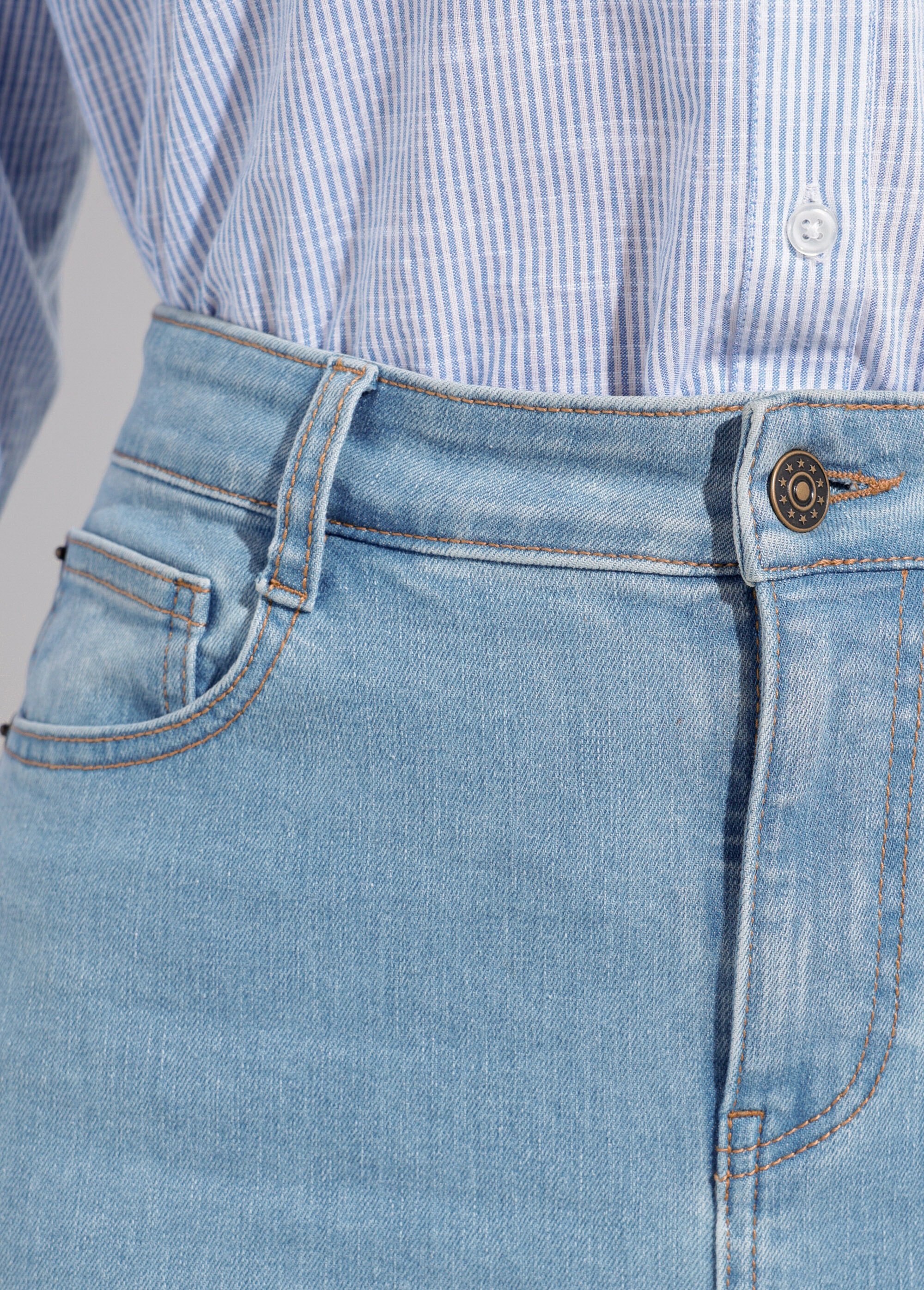 Jean taille haute coupe droite Femme BLEACHED NIVOINE DE1