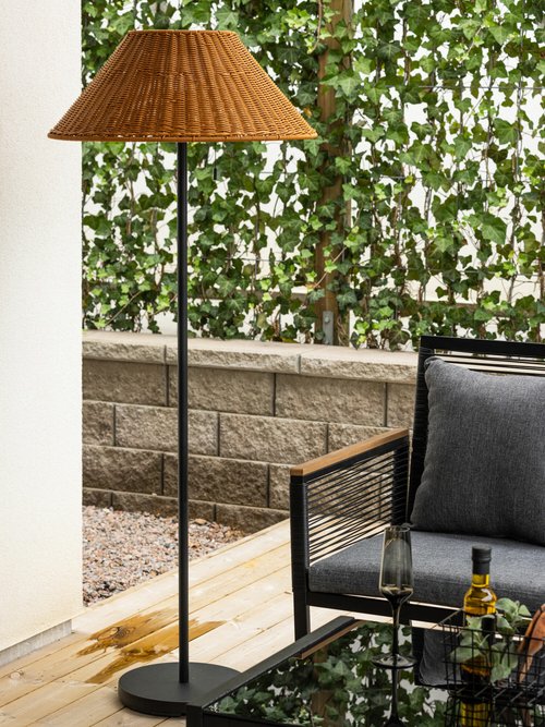 Lampadaire solaire acier avec abat jour MARRON VEN-7561-130 SI1