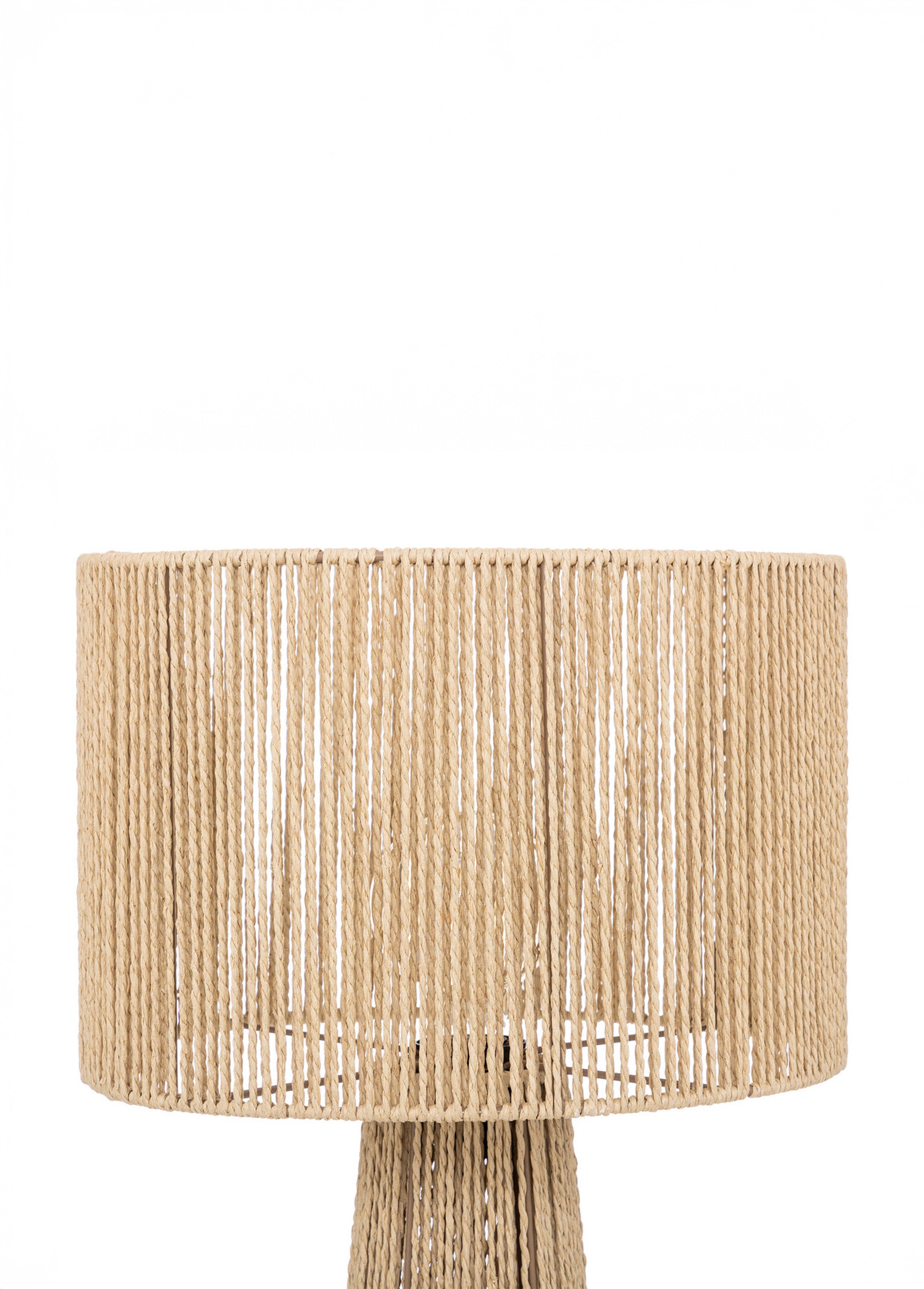 Lampadaire tressé conique, ethnique chic