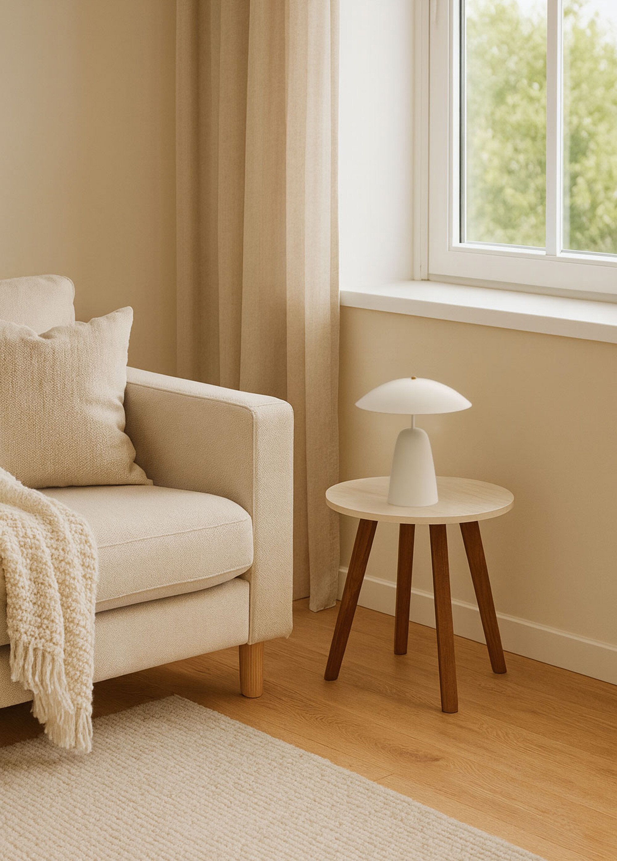 Lampe à poser en métal, style courbes Blanc KP-HZ1601280 SF1