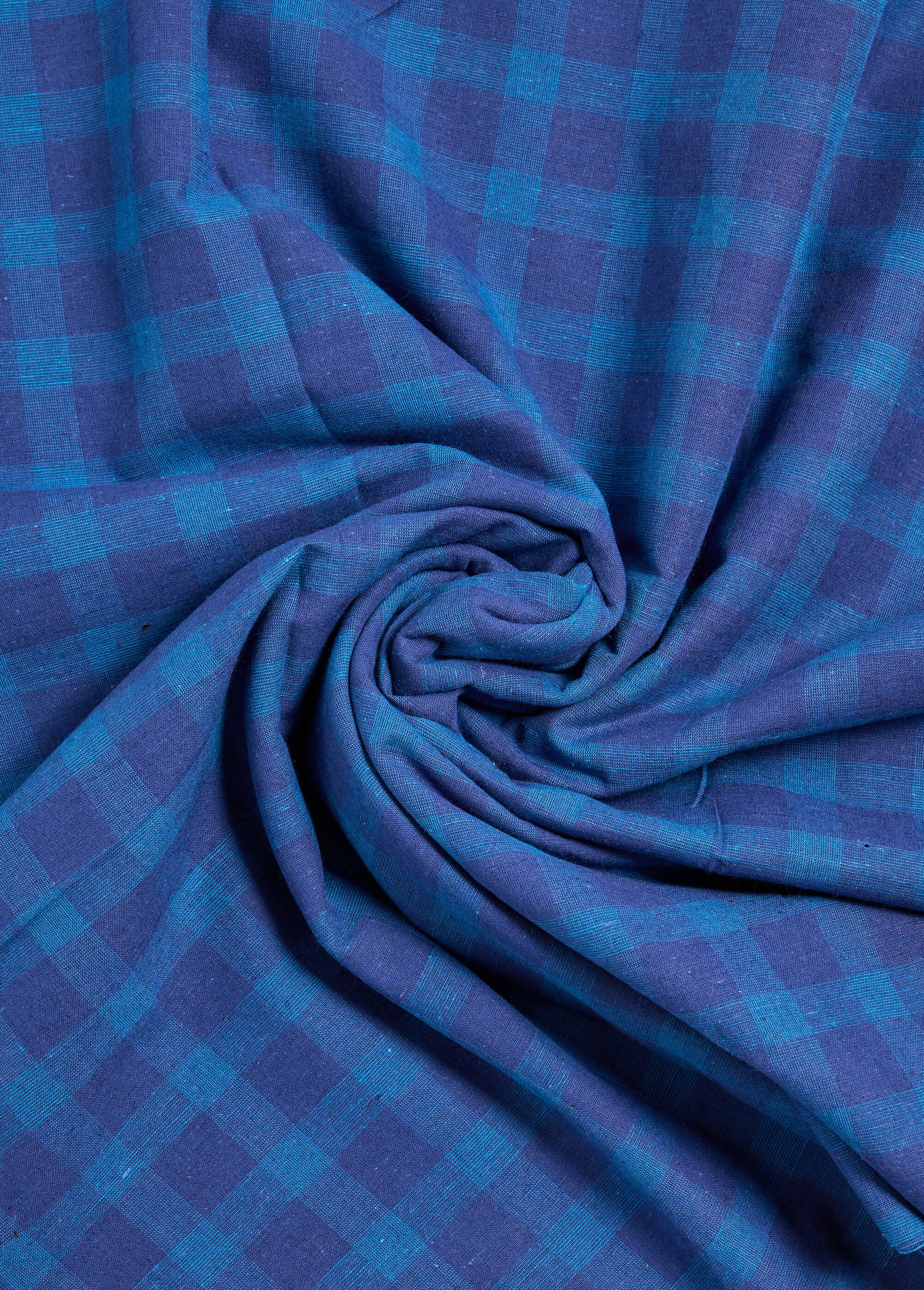 Coupon tissu carreaux foncés, Peacock