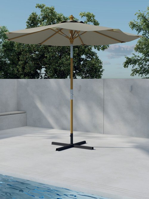 Parasol bambou et alu diam. 2,7 mètres BEIGE VEN-2092-222 SI1