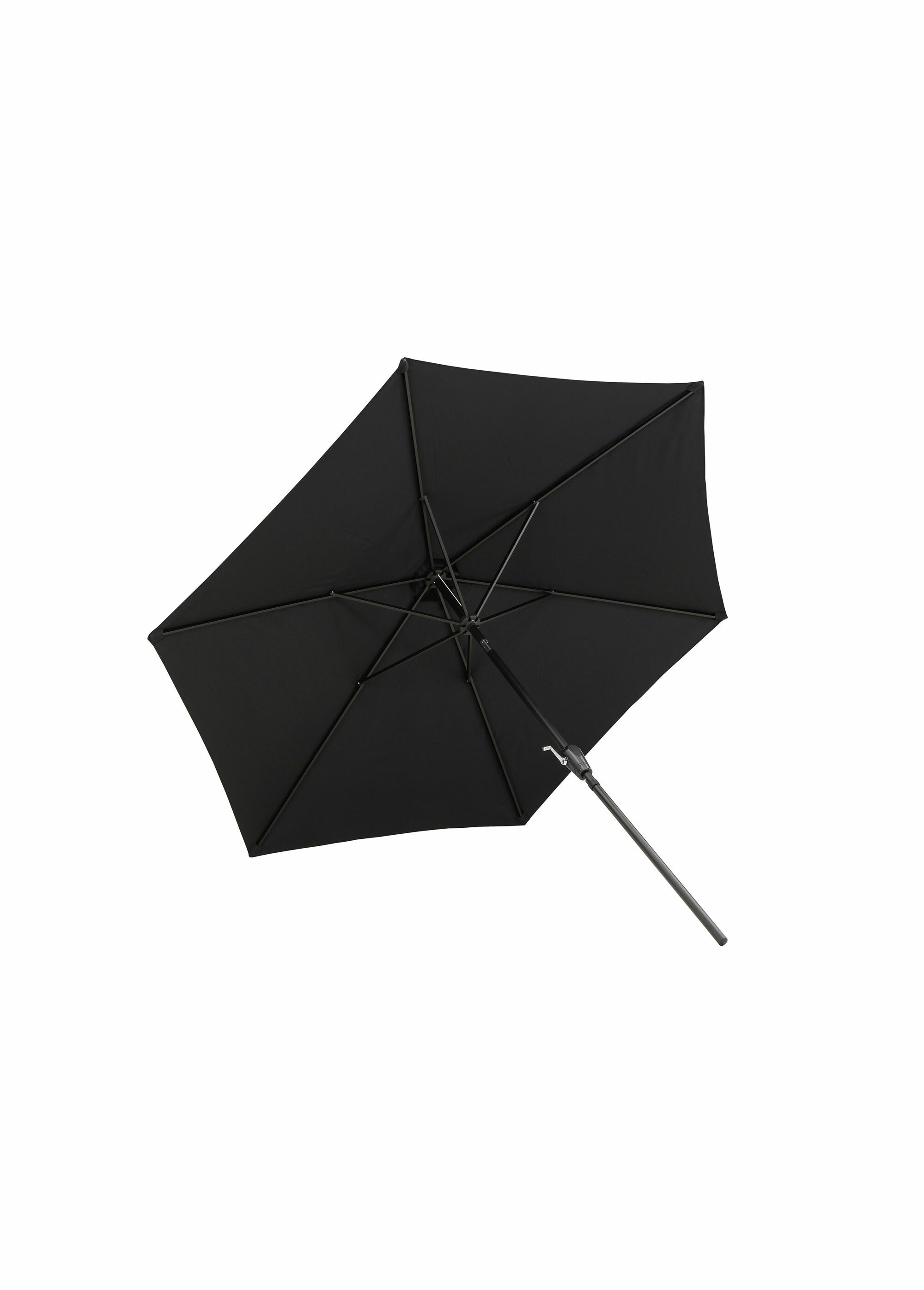 Parasol rond alu à manivelle, diam. 3m NOIR VEN-1133-333 FA1