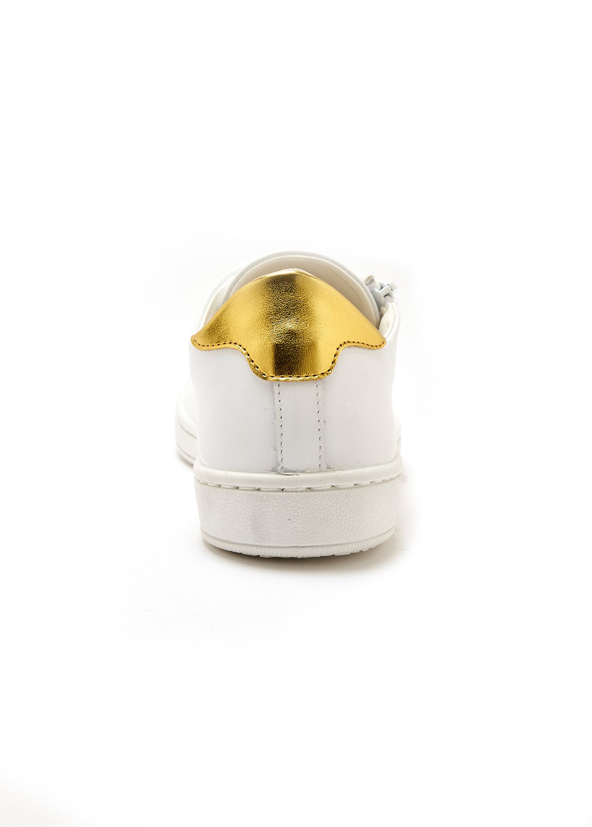 Baskets blanches cuir largeur confort