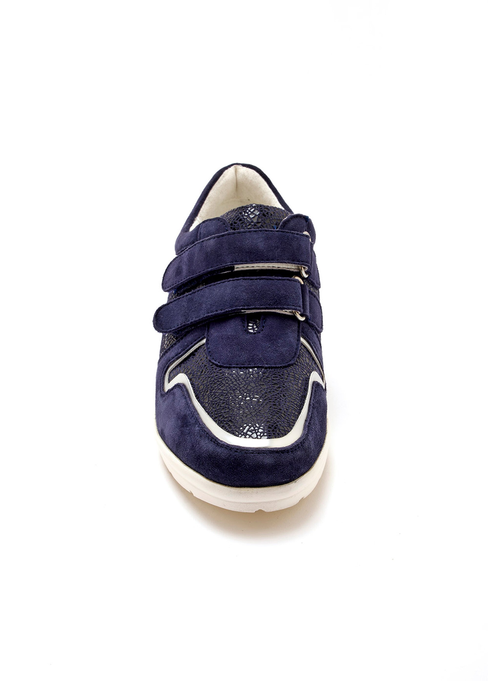 Derbies scratchés cuir largeur confort Femme Bleu WATIGE FA2