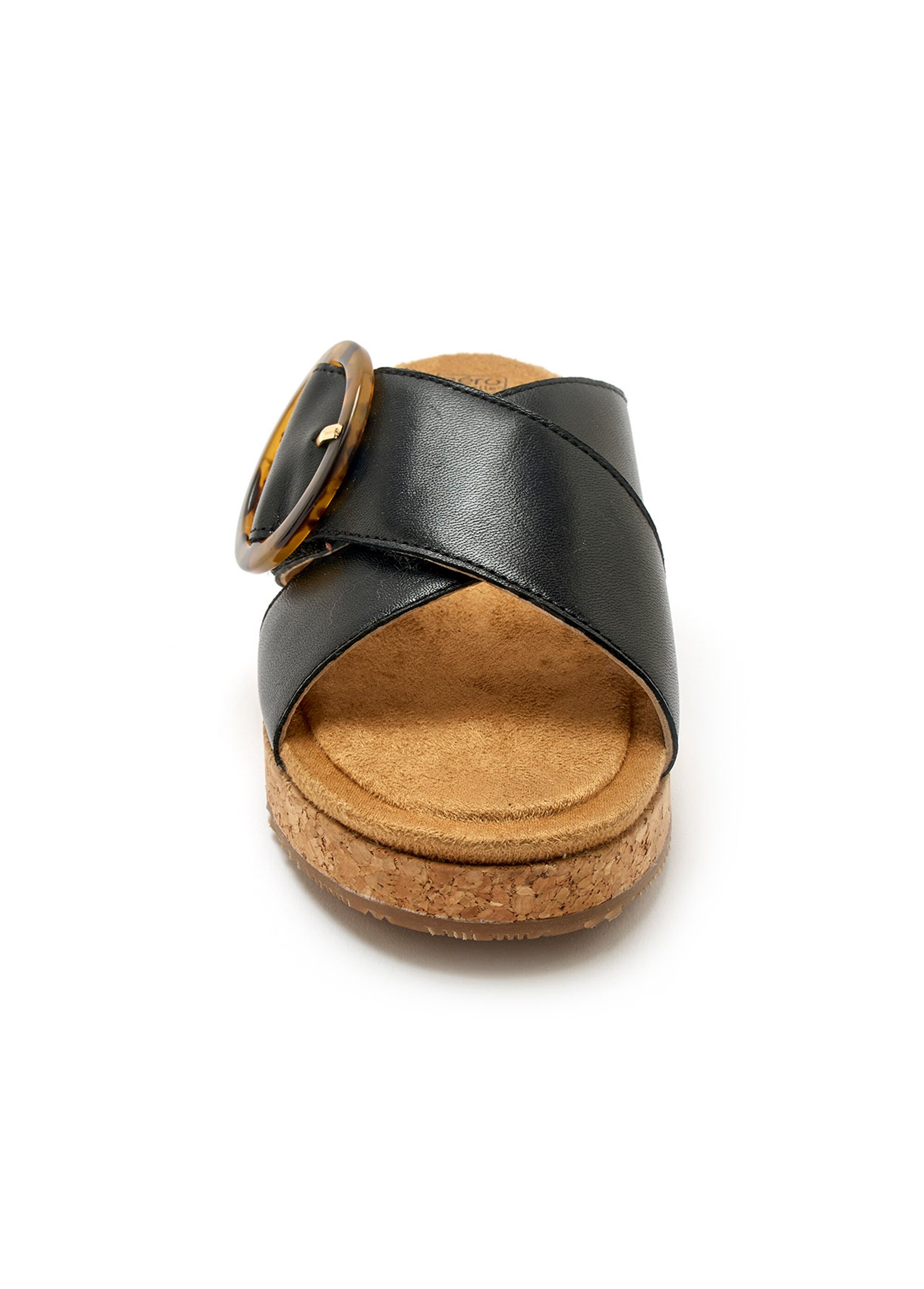Mules cuir largeur confort Femme Noir WACOME FA2
