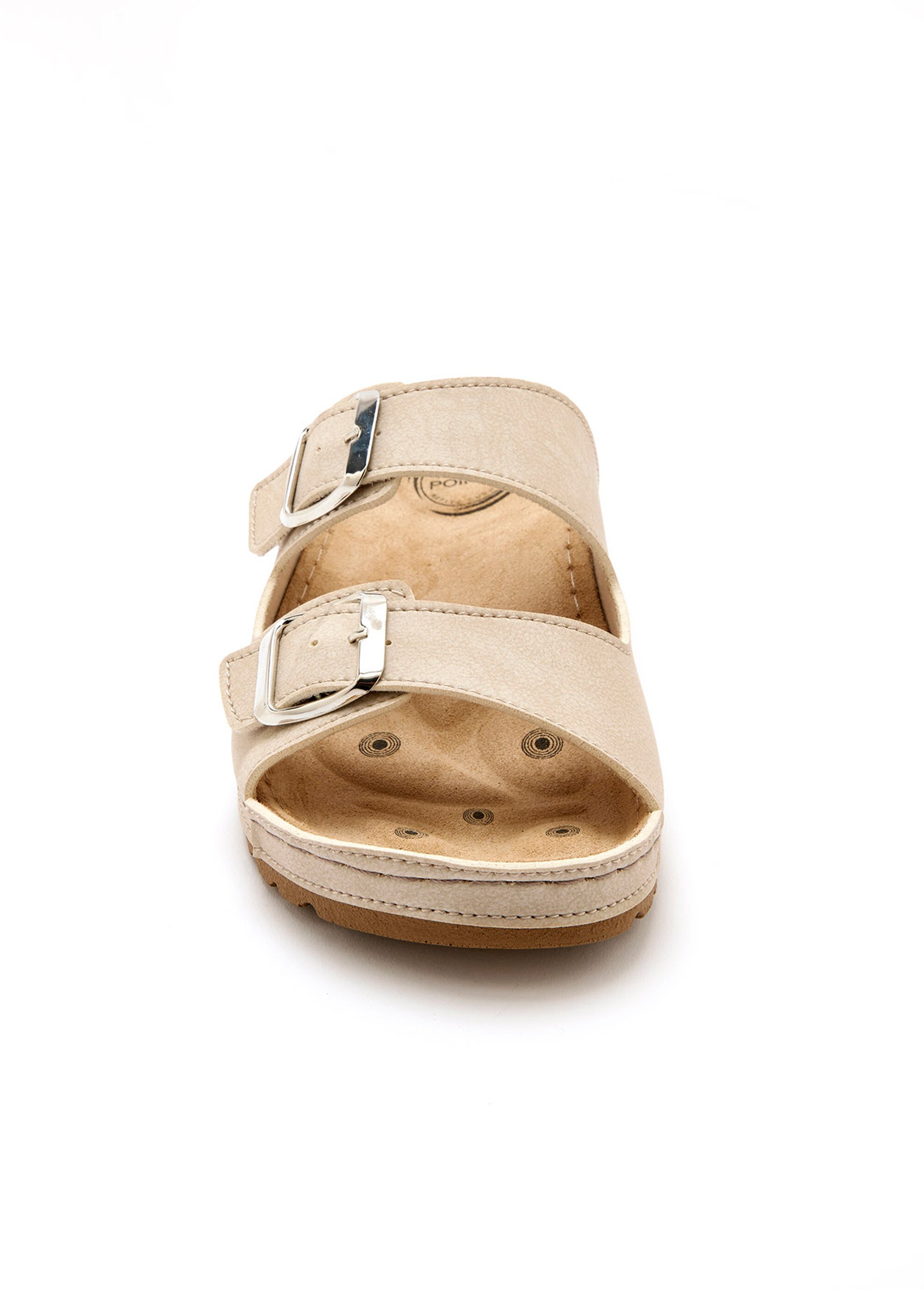 Mules réflexologie plantaire grande largeur Femme Beige WAMAELLE FA2