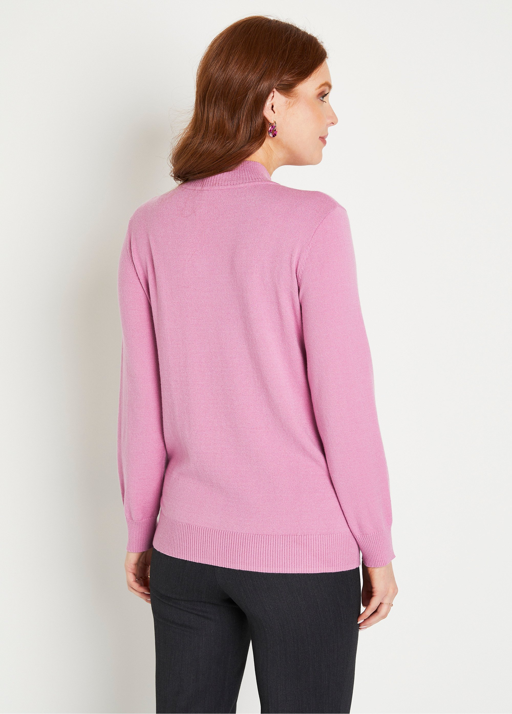 Pull Intégral Fille Gap Rose Col V - Taille 10 Ans - Très Bon état