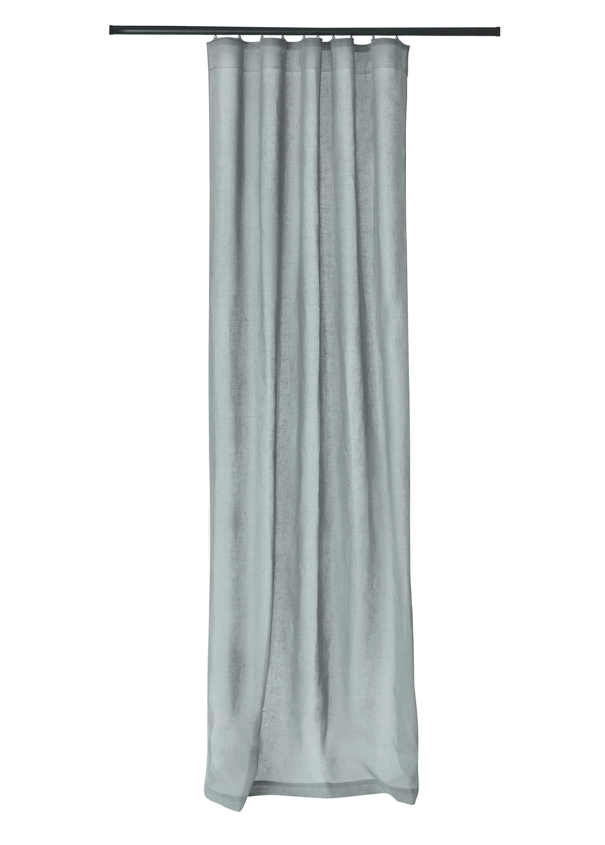 Rideau aspect naturel pour rail ou tringle Vert HOM-BRUT FA2