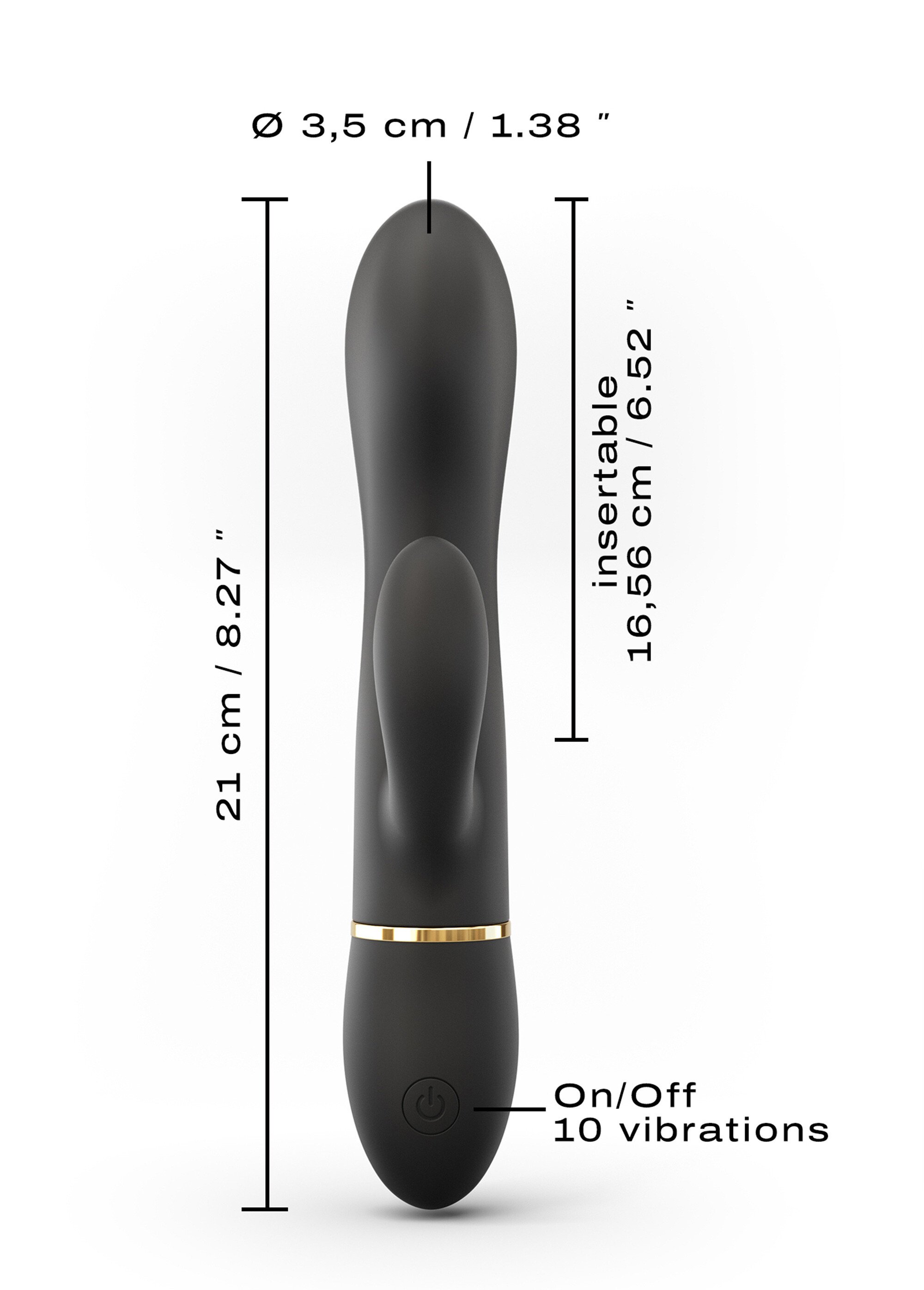 Sextoy double stimulation, Glam Rabbit NOIR LOV-6072165 DE2