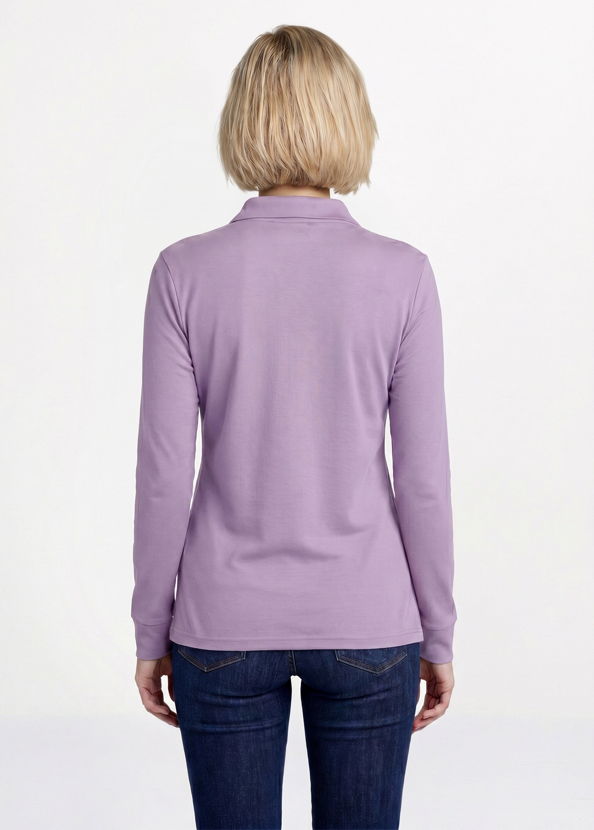 Sous-pull chaud col roulé maille interlock unie Femme Violet PULLY DO1