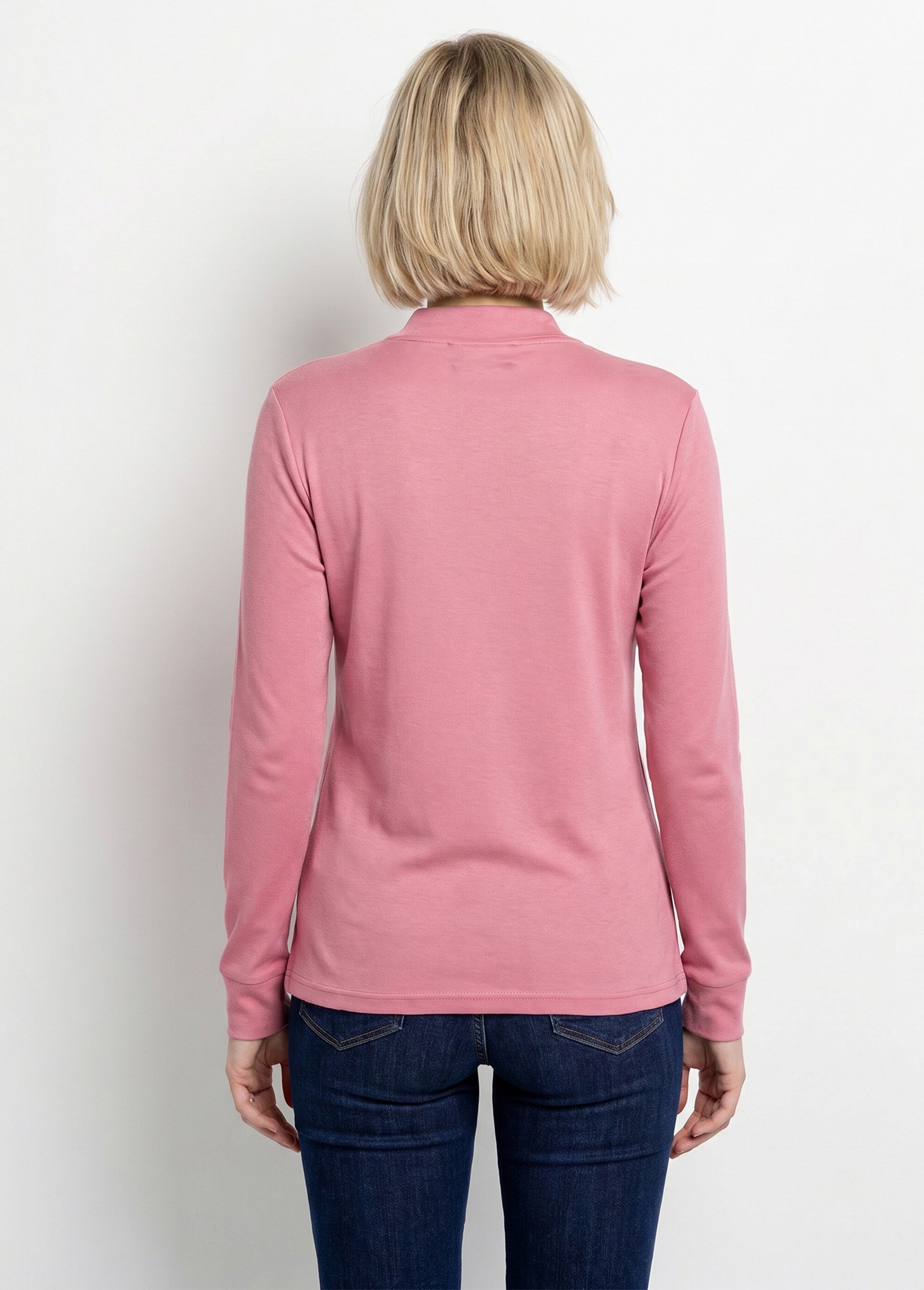 Sous-pull chaud col roulé maille interlock unie
