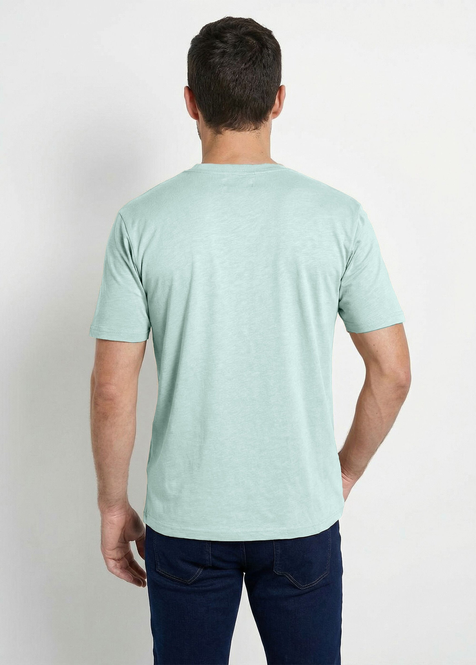 T-shirt col V manches courtes jersey uni