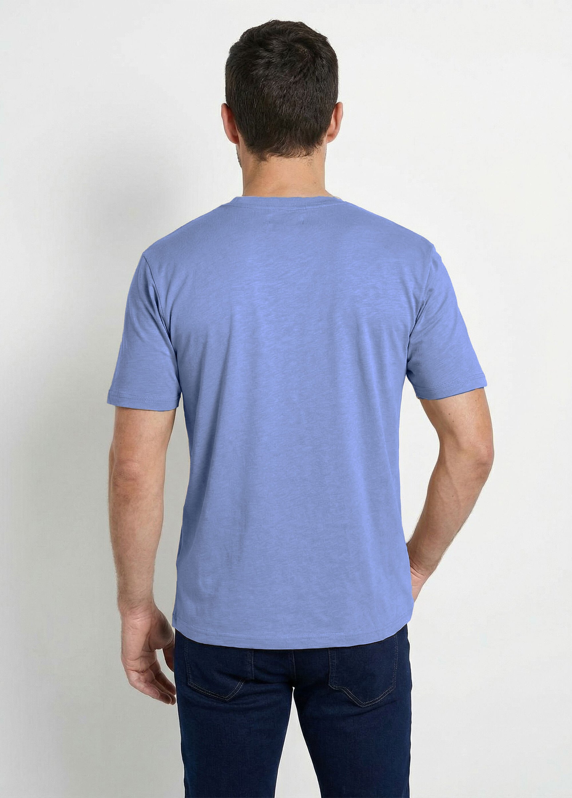 T-shirt col V manches courtes jersey uni Homme Gris FIDELIO DO1