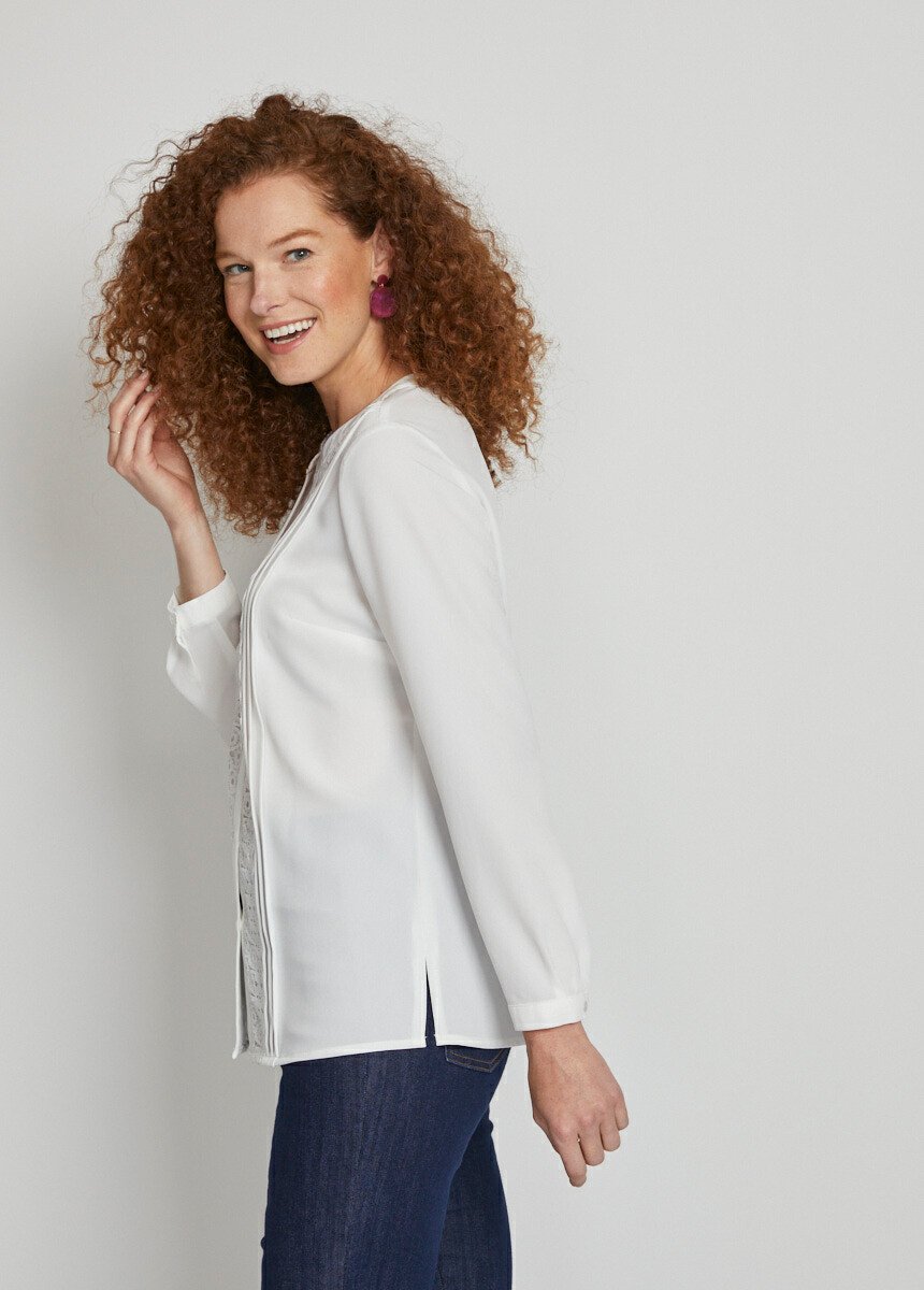 Tunique avec fantaisie dentelle Femme Beige CORMORAN DR1