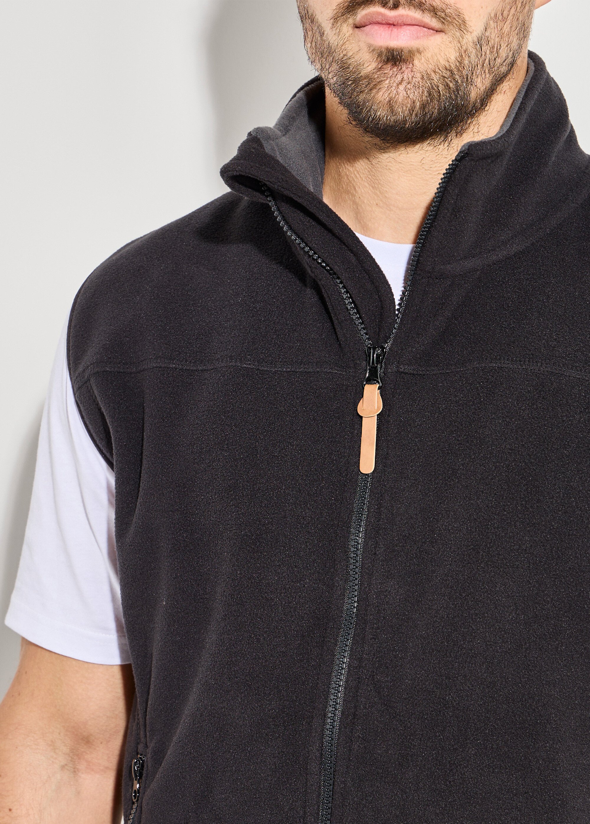 Veste polaire zippée sans manches