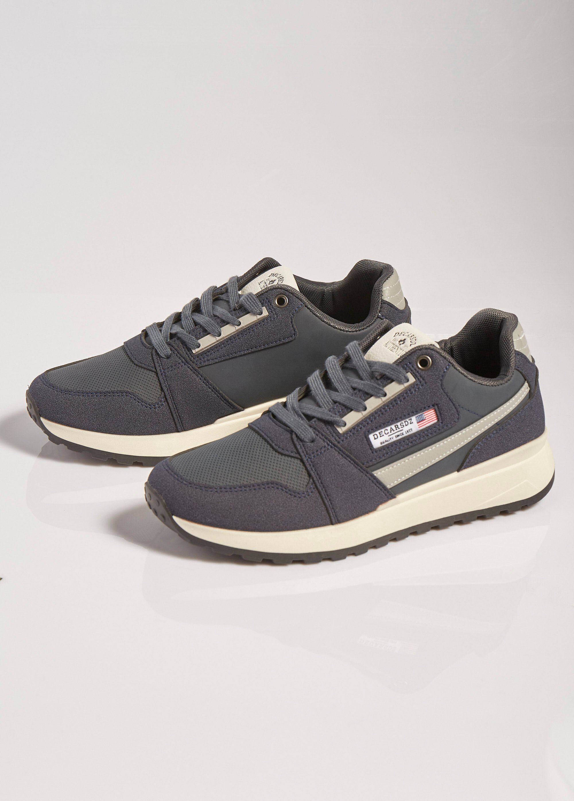 Baskets à lacets, inspiration vintage Homme Bleu ELODSE011 DE1