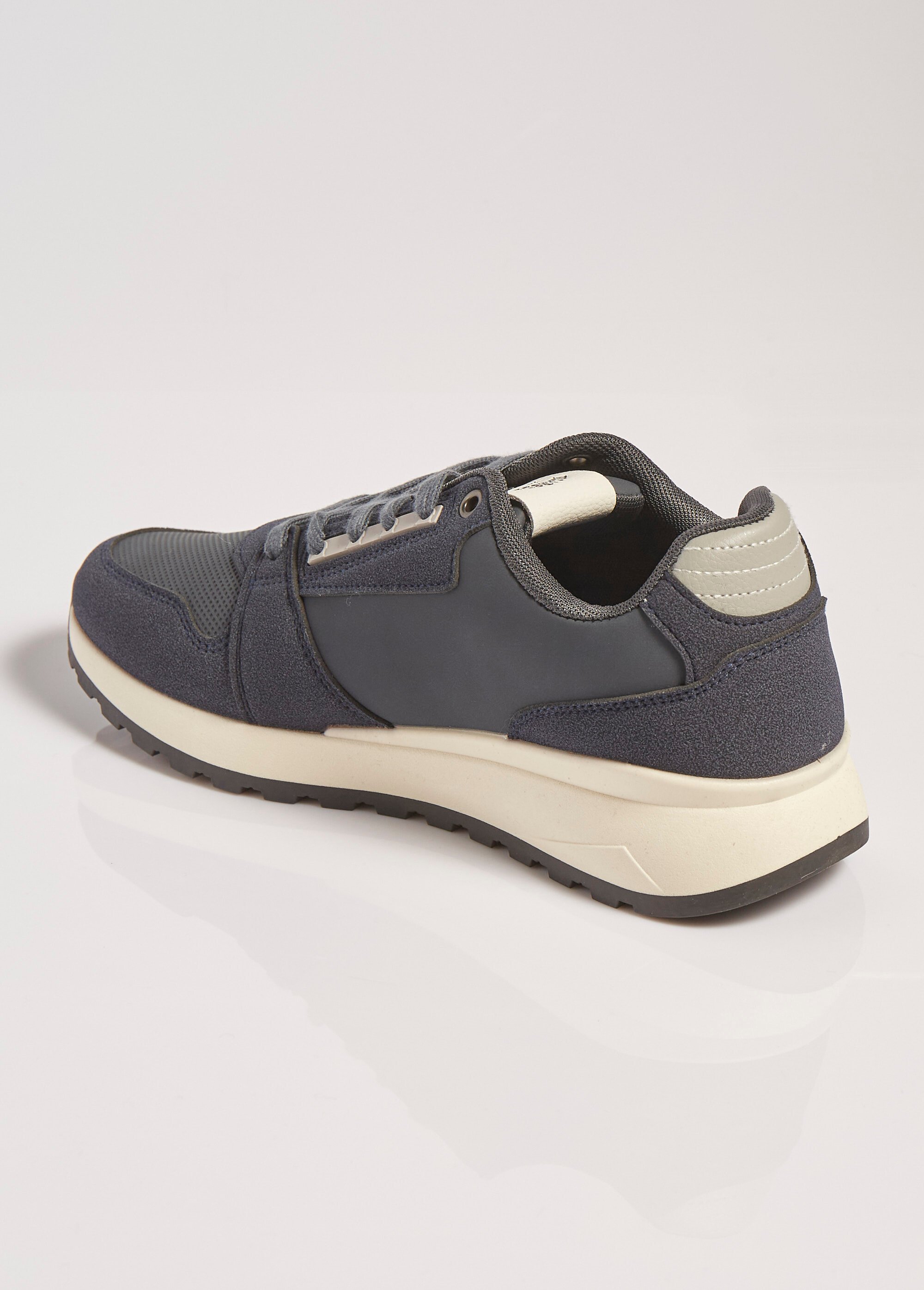 Baskets à lacets, inspiration vintage Homme Bleu ELODSE011 DO1