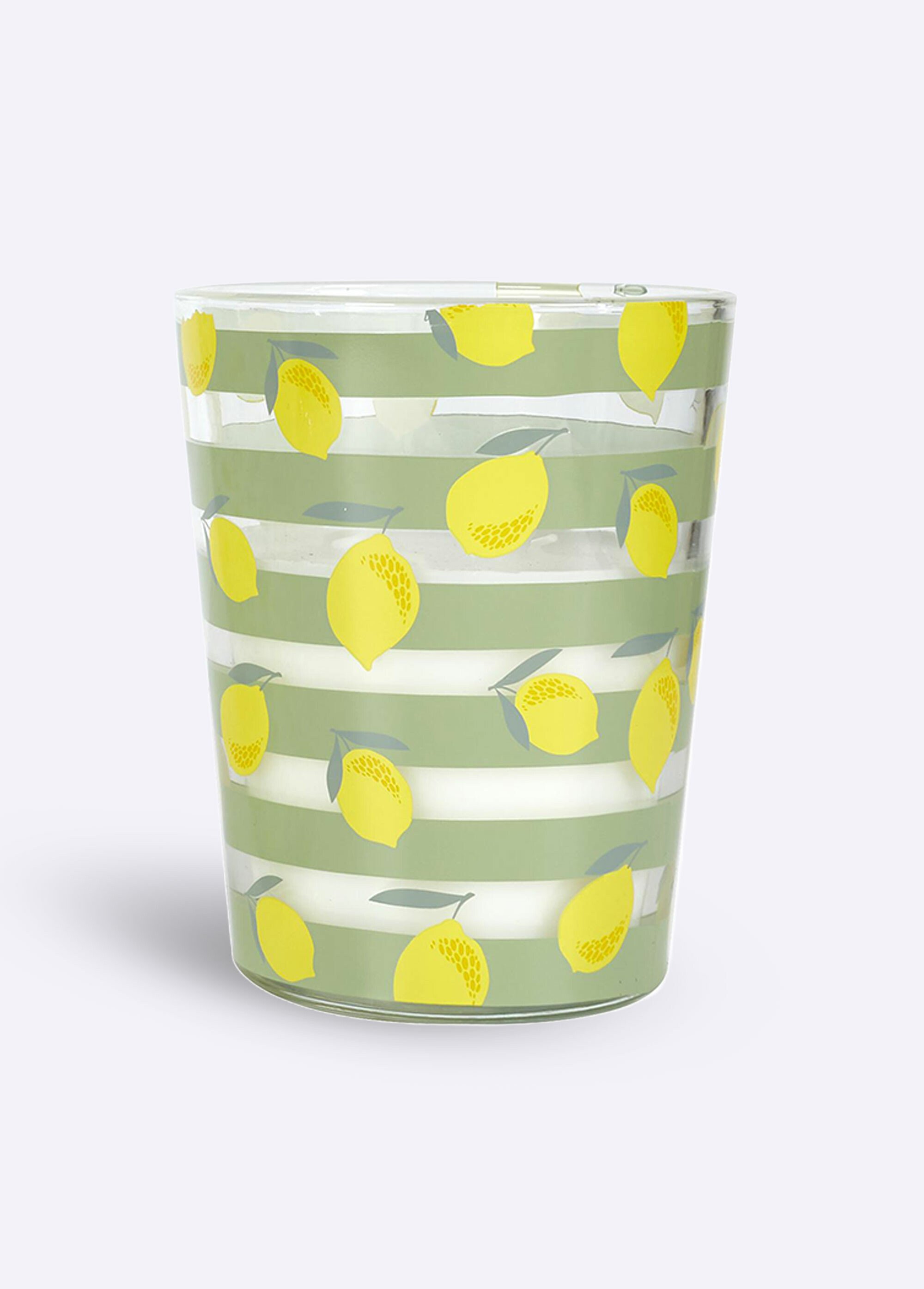 Bougie parfum citronnelle en verre, 16cm