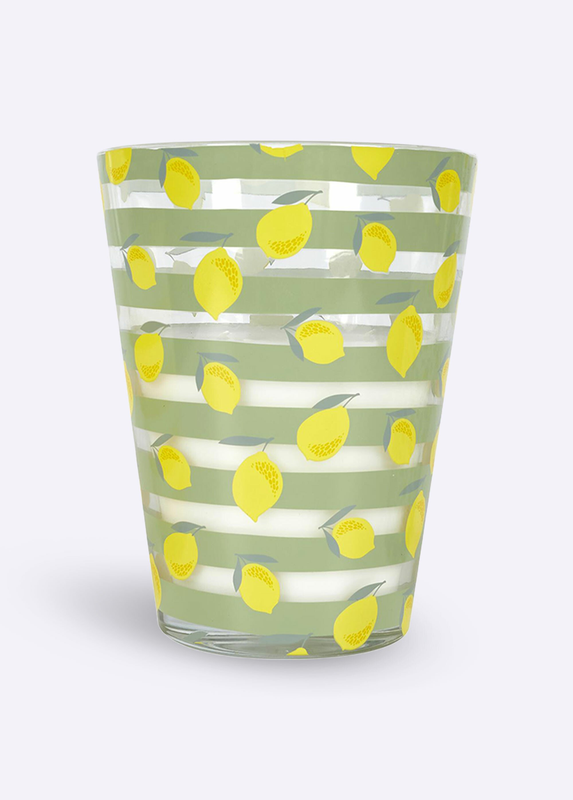 Bougie parfum citronnelle en verre, 23cm JAUNE CMP-BO0064 FA1