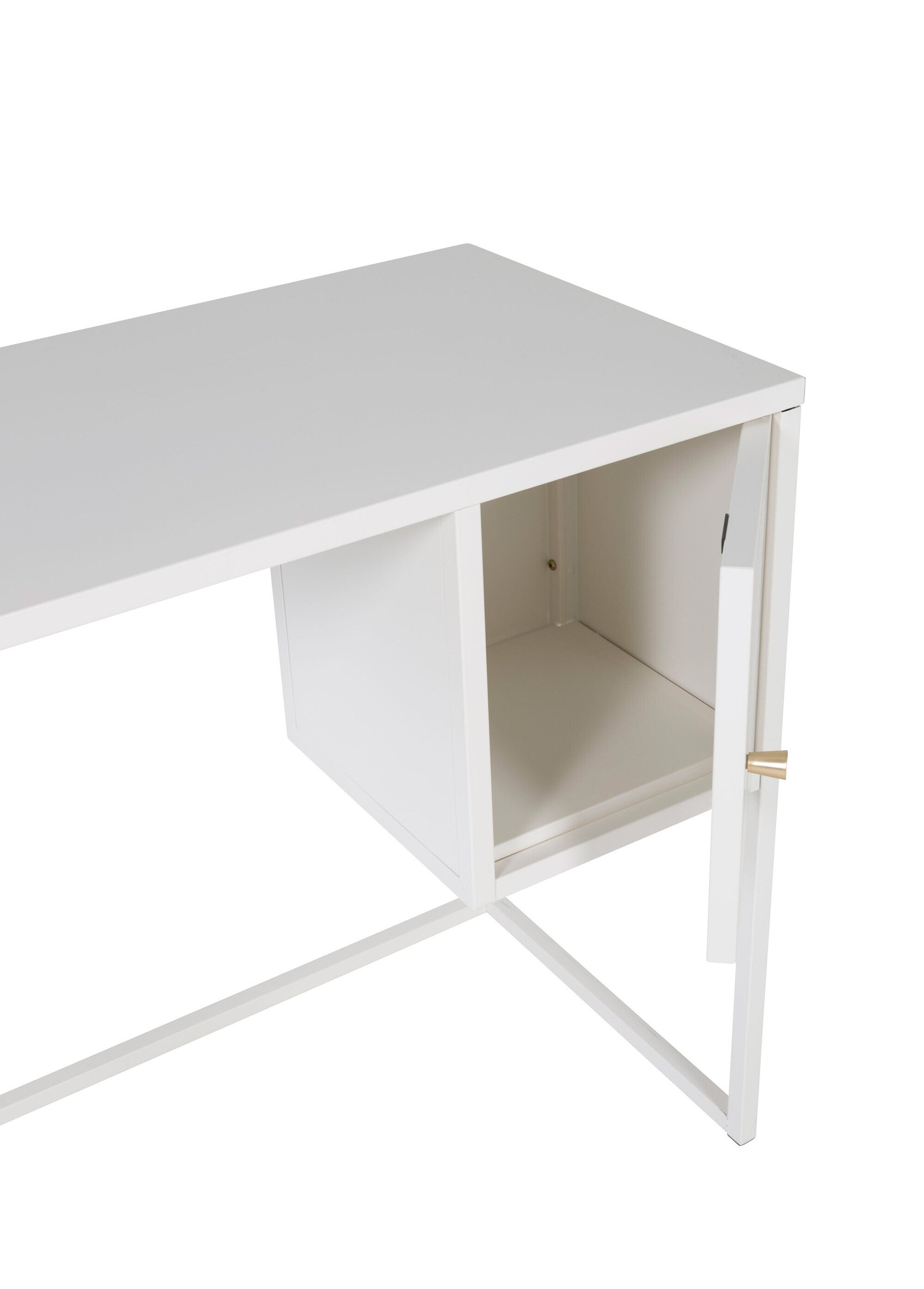 Bureau en acier, tiroir haut avec porte BLANC VEN-28070-201 DE2