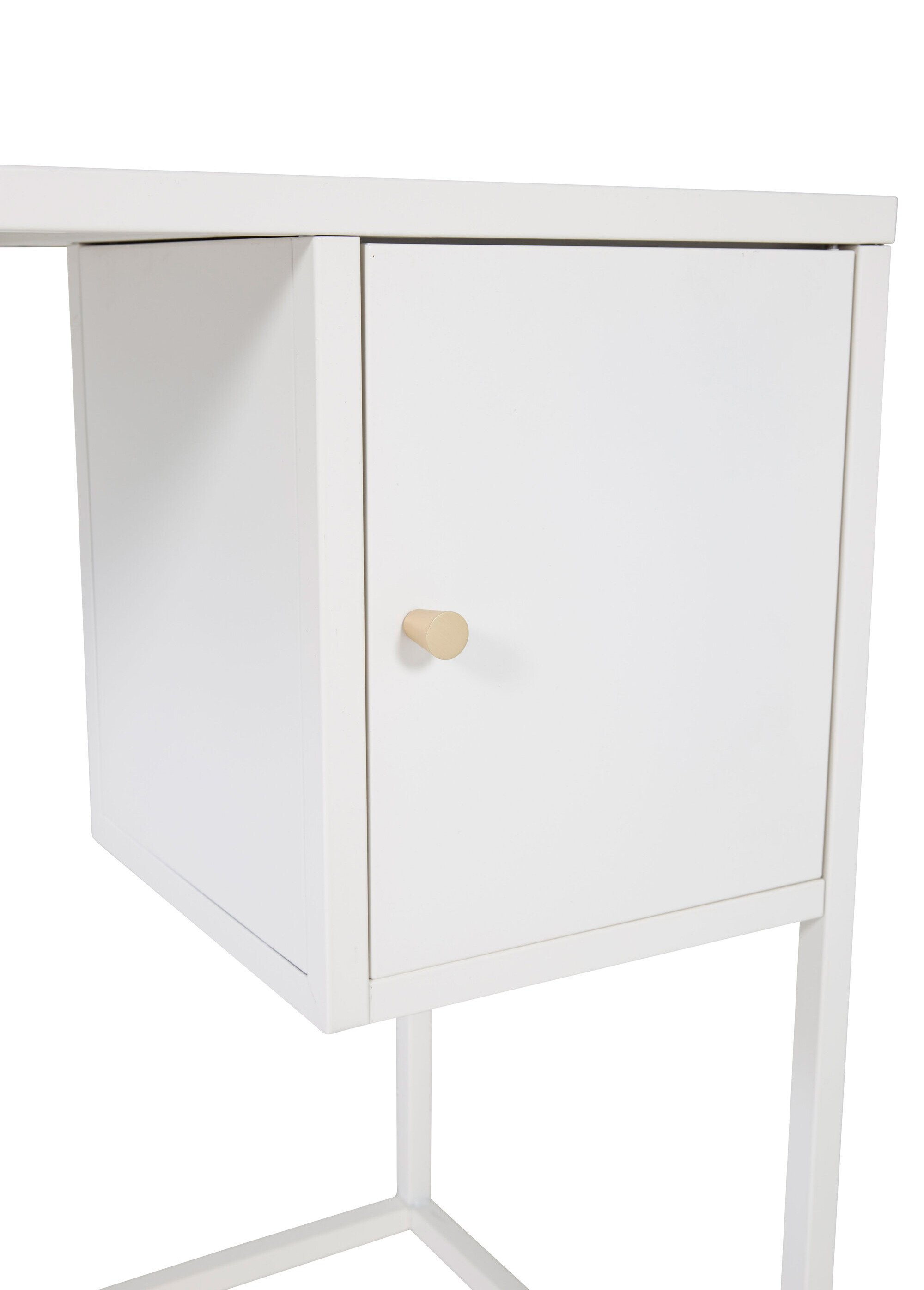 Bureau en acier, tiroir haut avec porte BLANC VEN-28070-201 DE3