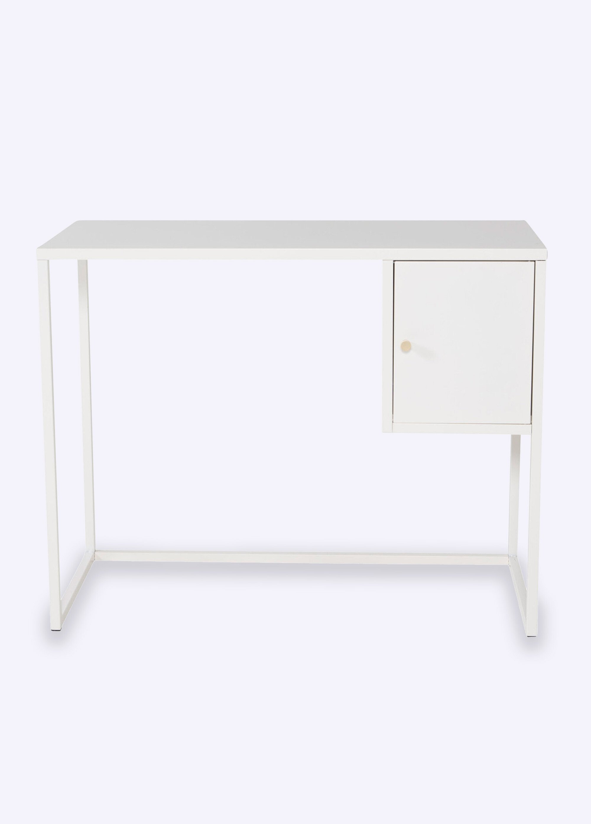Bureau en acier, tiroir haut avec porte BLANC VEN-28070-201 FA1