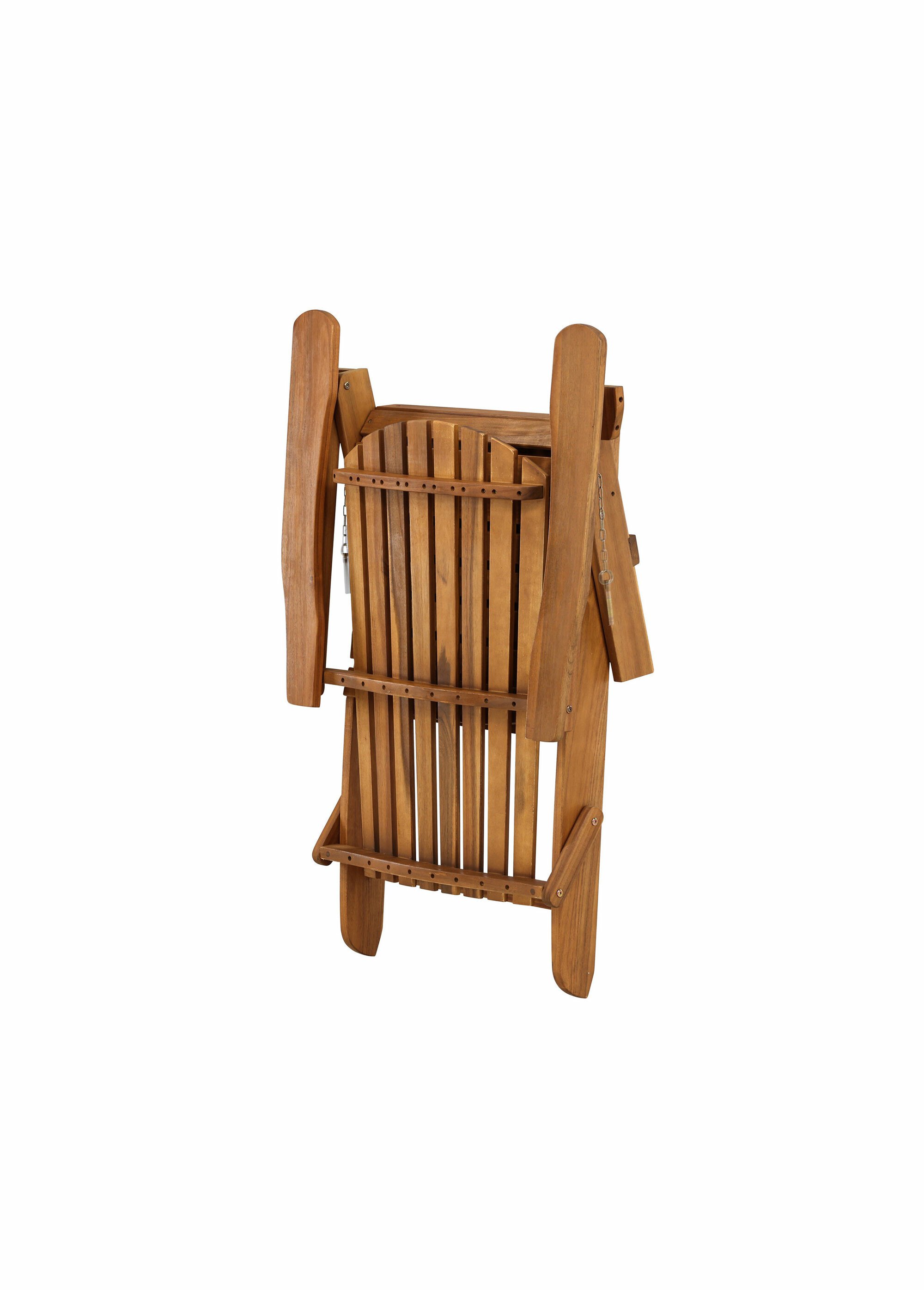 Chaise longue en bois avec accoudoirs NATURE VEN-9949-111 DE2