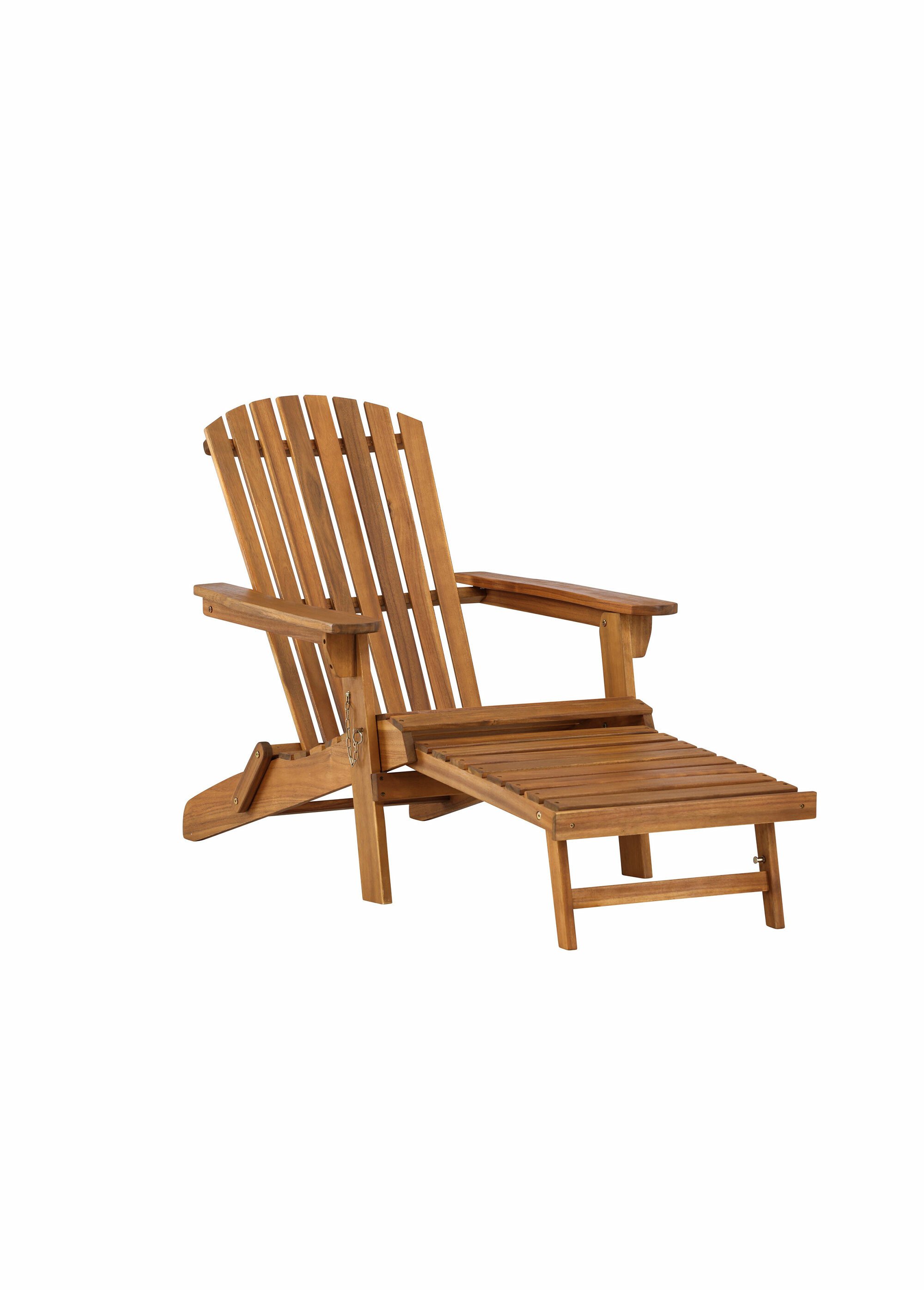 Chaise longue en bois avec accoudoirs NATURE VEN-9949-111 FA1