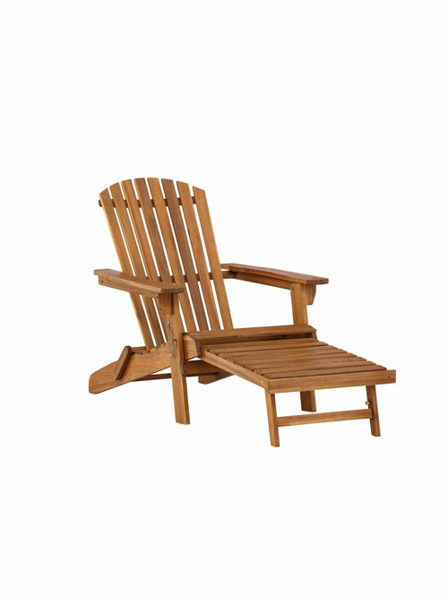 Chaise longue en bois avec accoudoirs NATURE VEN-9949-111 FA1
