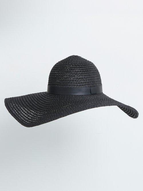 Chapeau capeline paille tressée Femme Noir UMBRA FA1