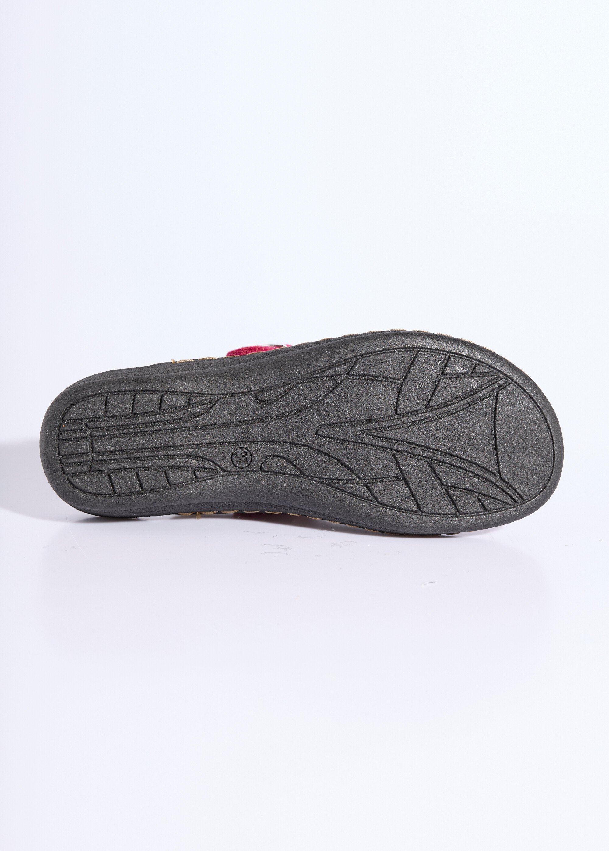 Chaussons mules brodés largeur confort Femme Beige OKALIA UN1