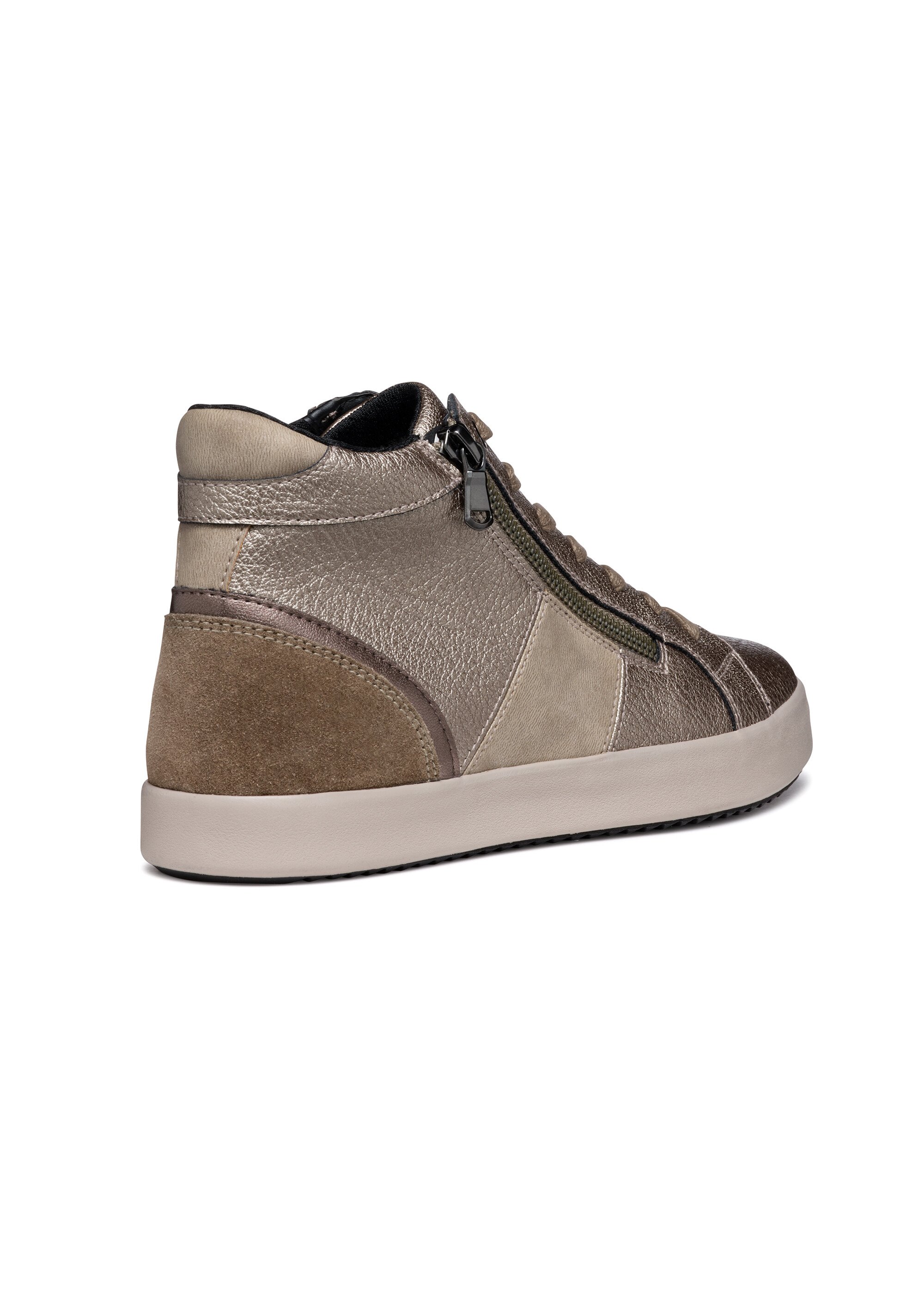 Sneakers semi-montantes compensées avec zip Marron Afibel