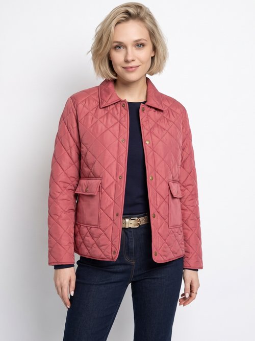 Doudoune légère matelassée pressionnée Femme Rose TROUVILLE FA1