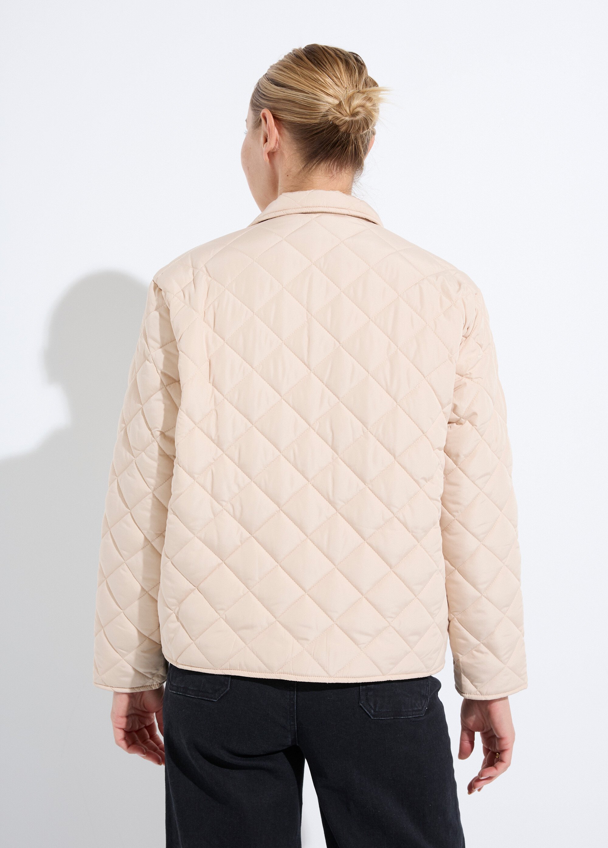 Doudoune légère matelassée pressionnée Femme Beige TROUVILLE DO1