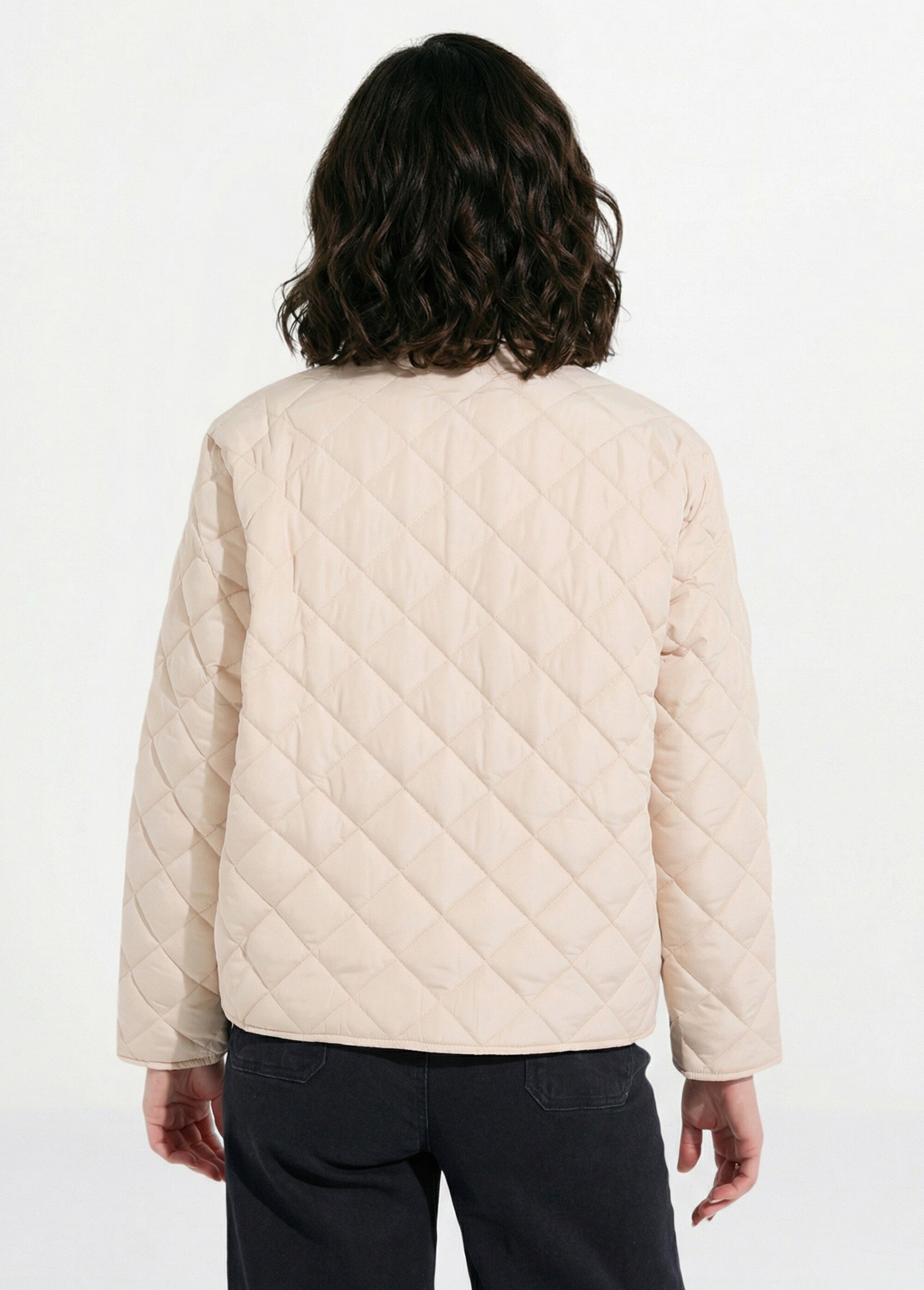Doudoune légère matelassée pressionnée Femme Beige TROUVILLE DO1