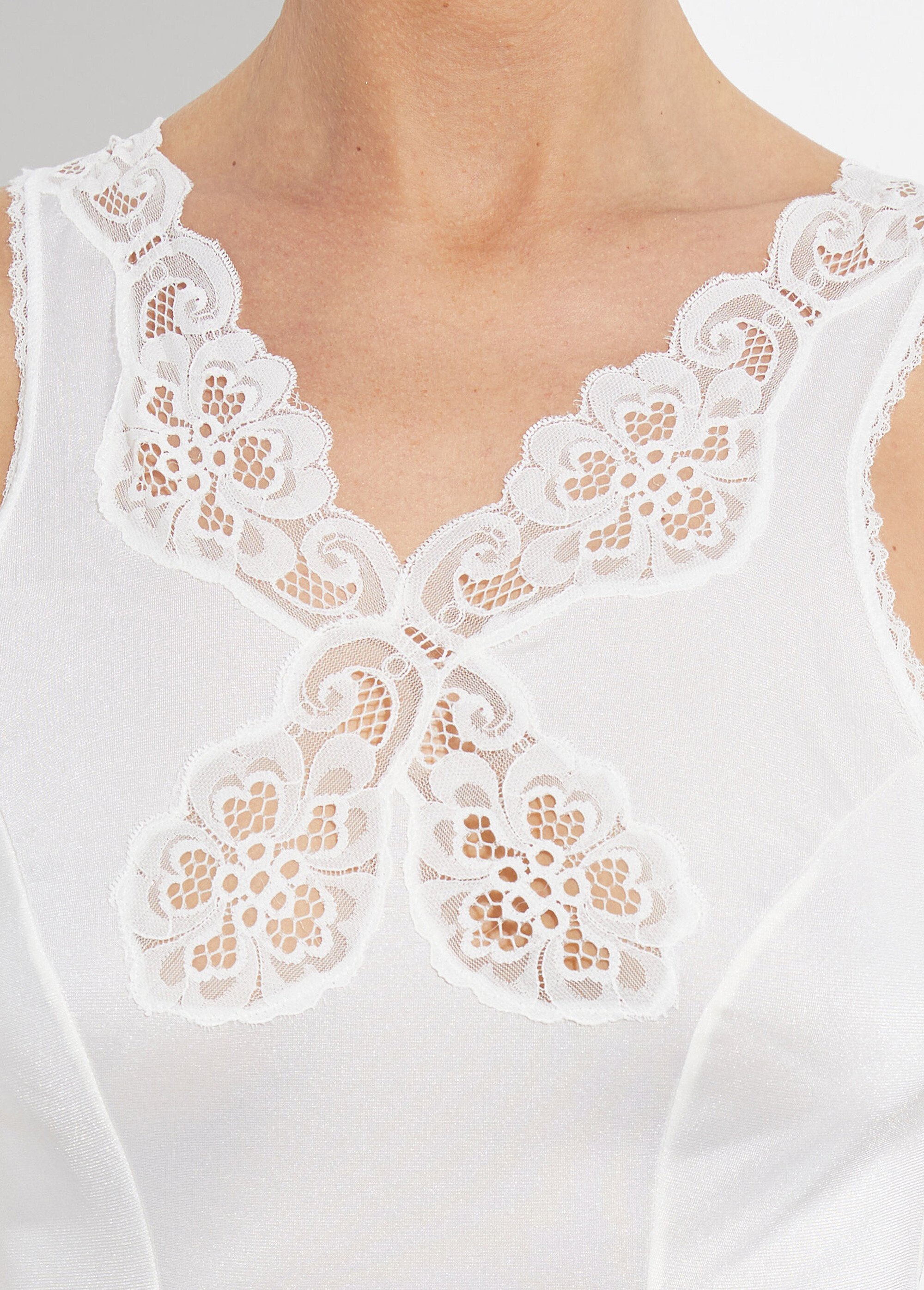 Fond de robe maille satinée 90 cm Femme Beige SELMA DE1