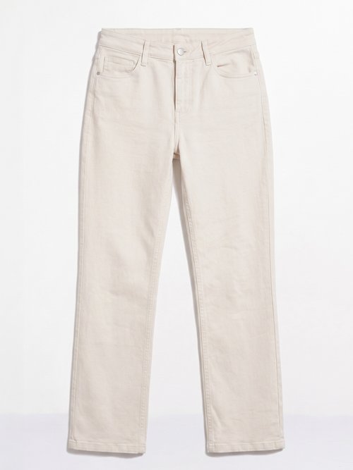 Jean couleur 5 poches droit taille haute Femme Beige NAMORE AP1