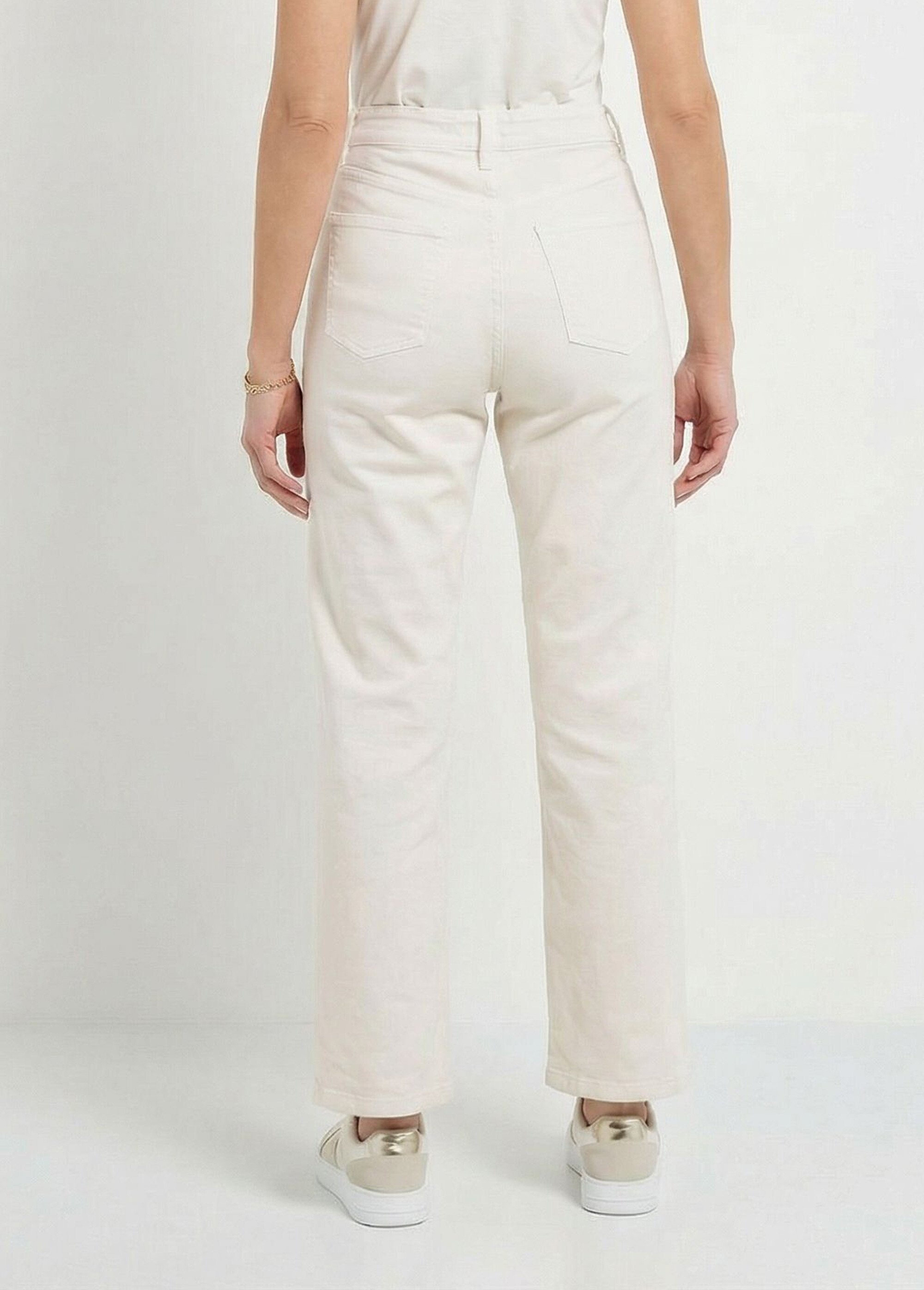 Jean couleur 5 poches droit taille haute