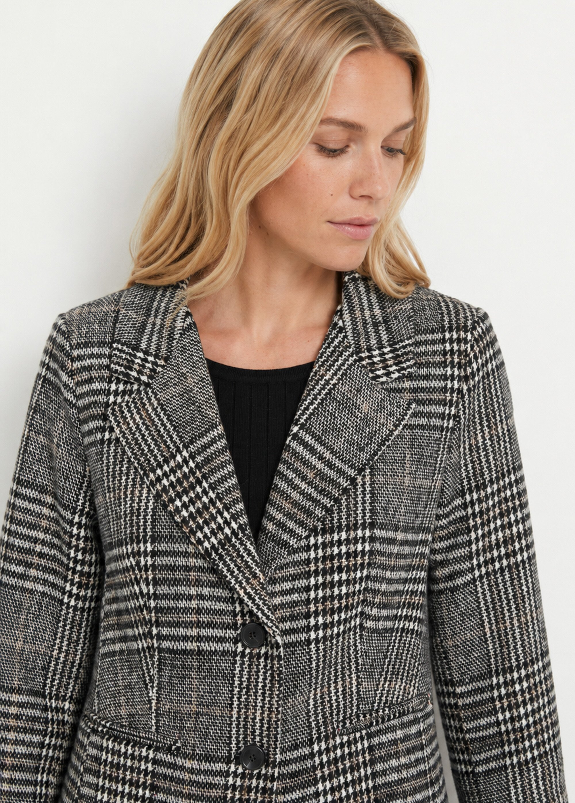 Manteau aspect lainage mi long col tailleur Femme Gris TAYLOR DE1